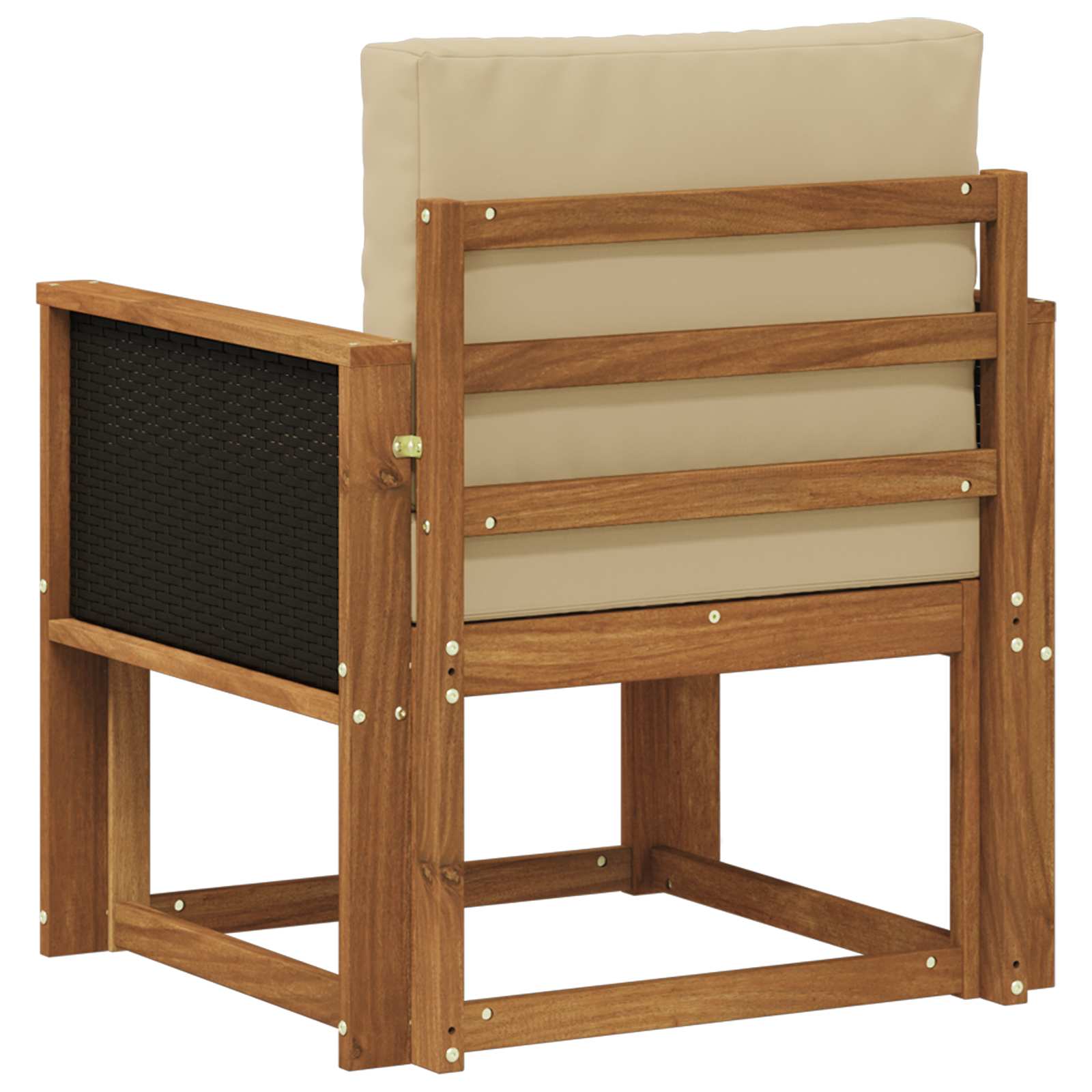 Outdoor Mittelsofa Massivholz Akazie Natur