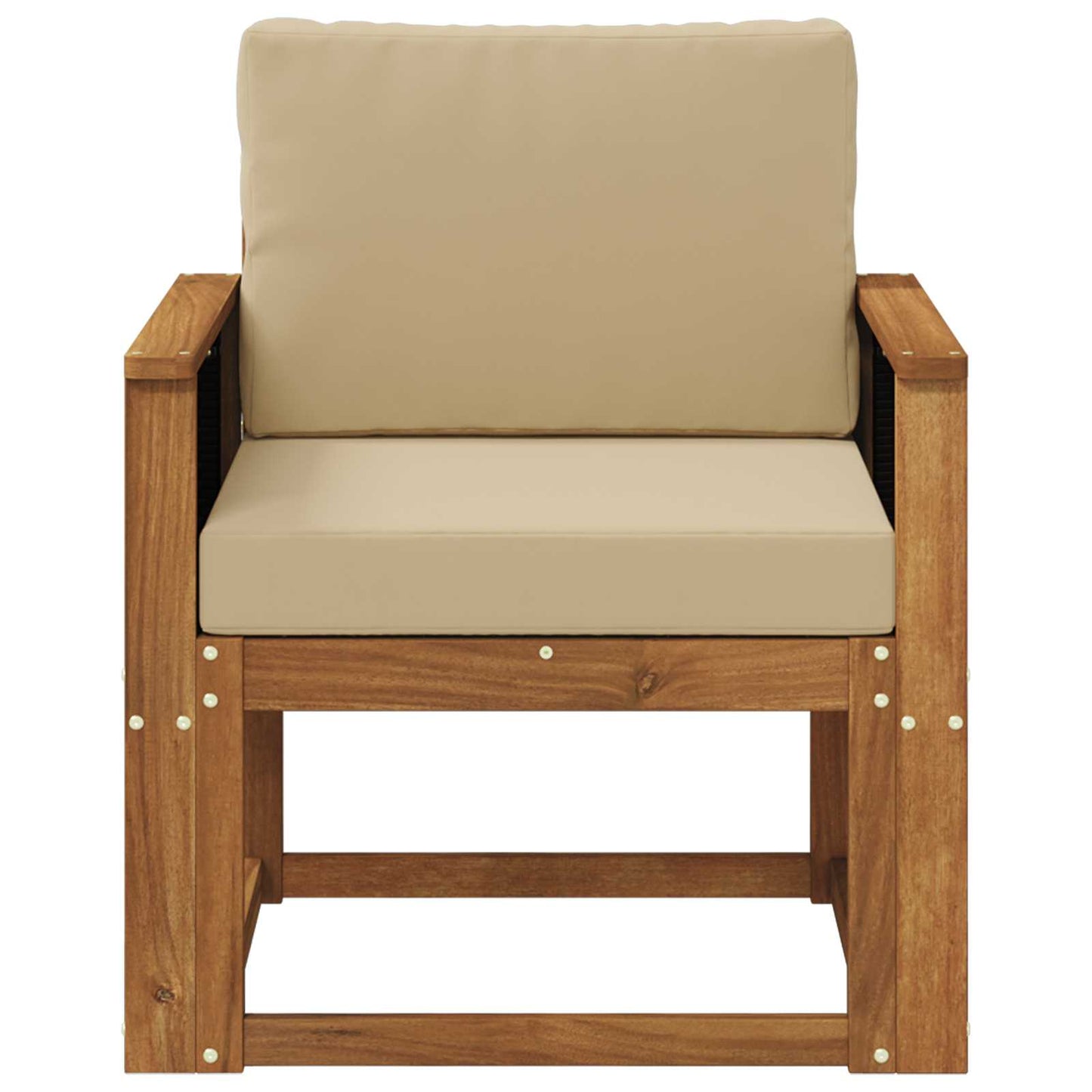 Outdoor Mittelsofa Massivholz Akazie Natur