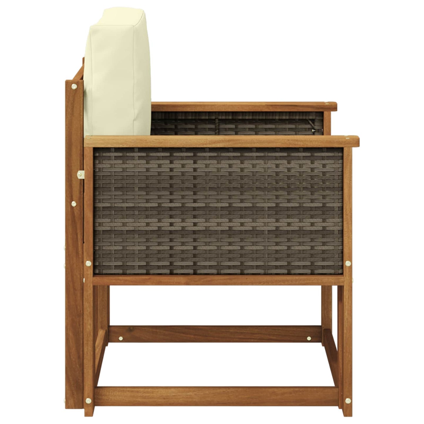 Outdoor Mittelsofa Massivholz Akazie Natur