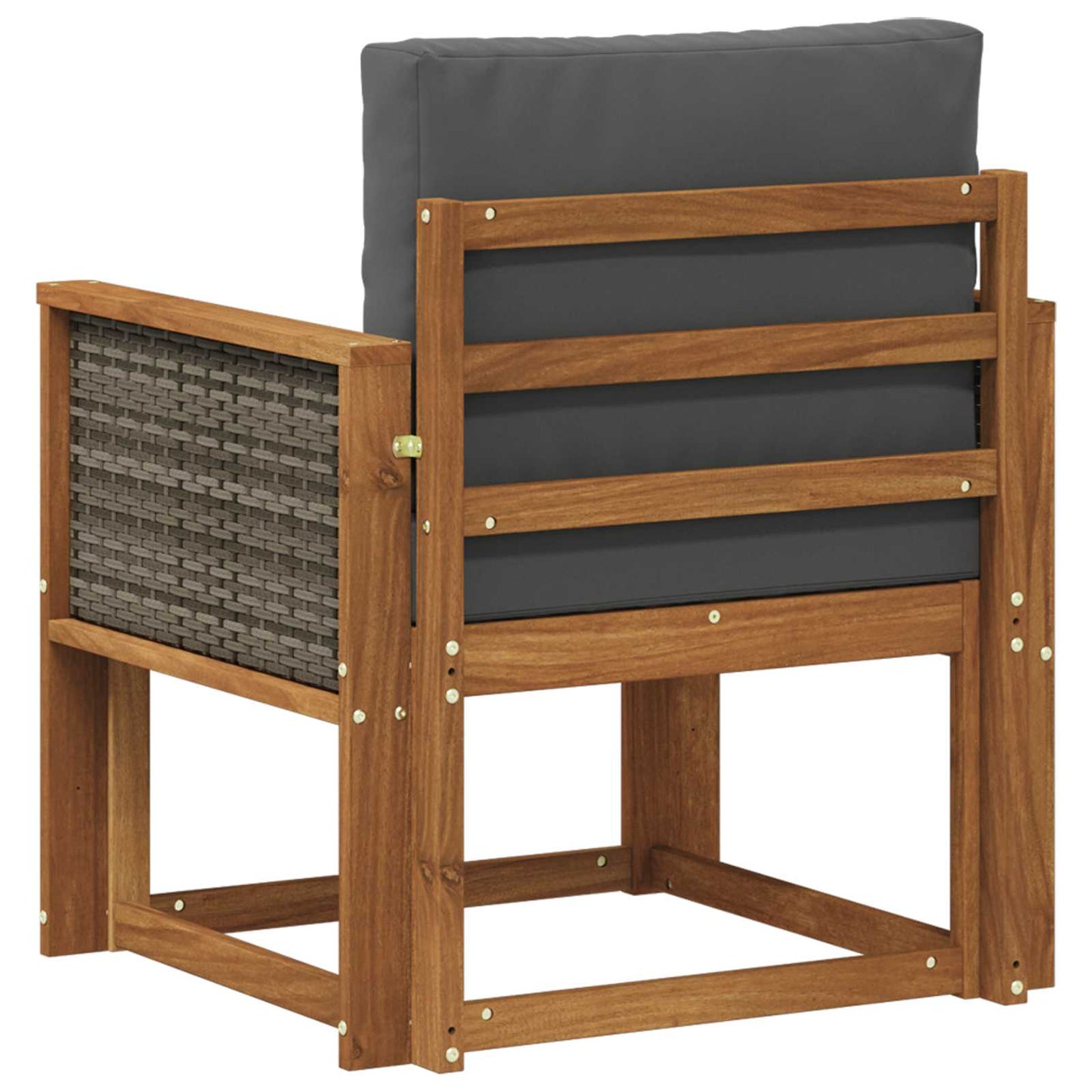 Outdoor Mittelsofa Massivholz Akazie Natur