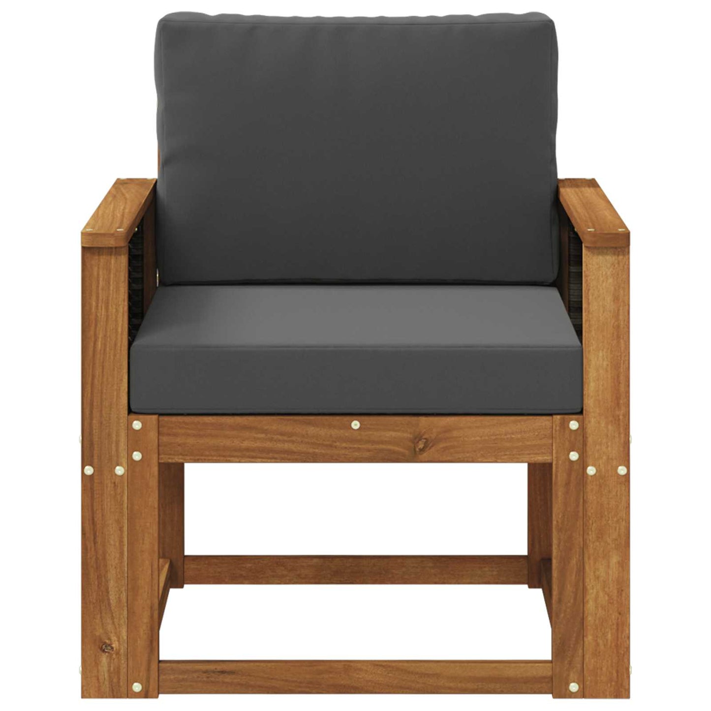 Outdoor Mittelsofa Massivholz Akazie Natur
