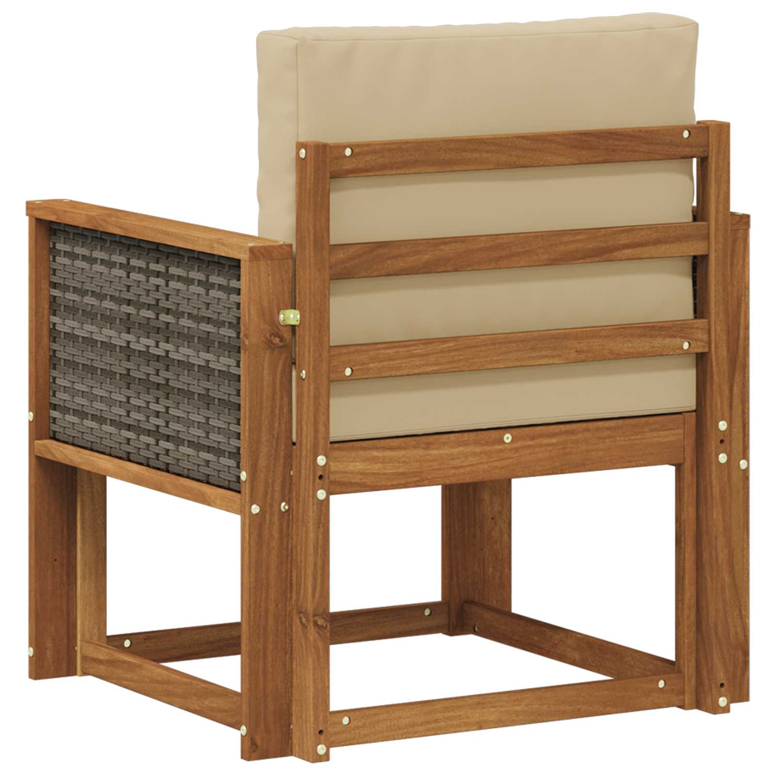 Outdoor Mittelsofa Massivholz Akazie Natur