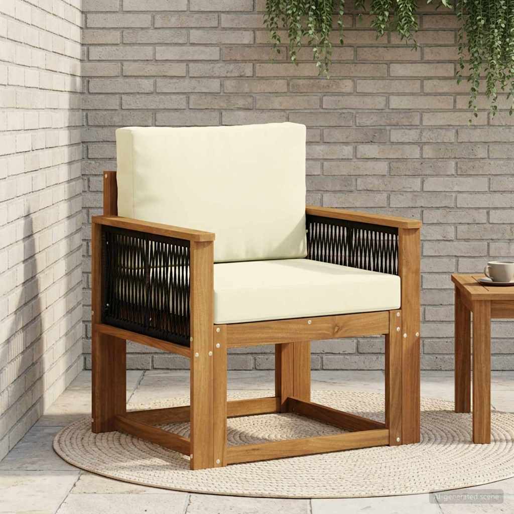 Outdoor Mittelsofa Massivholz Akazie Natur