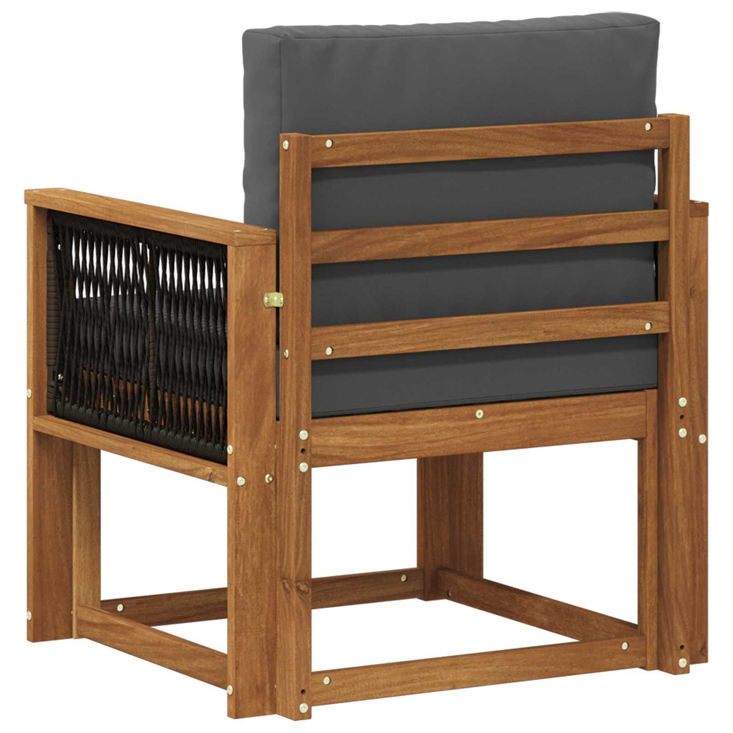 Outdoor Mittelsofa Massivholz Akazie Natur