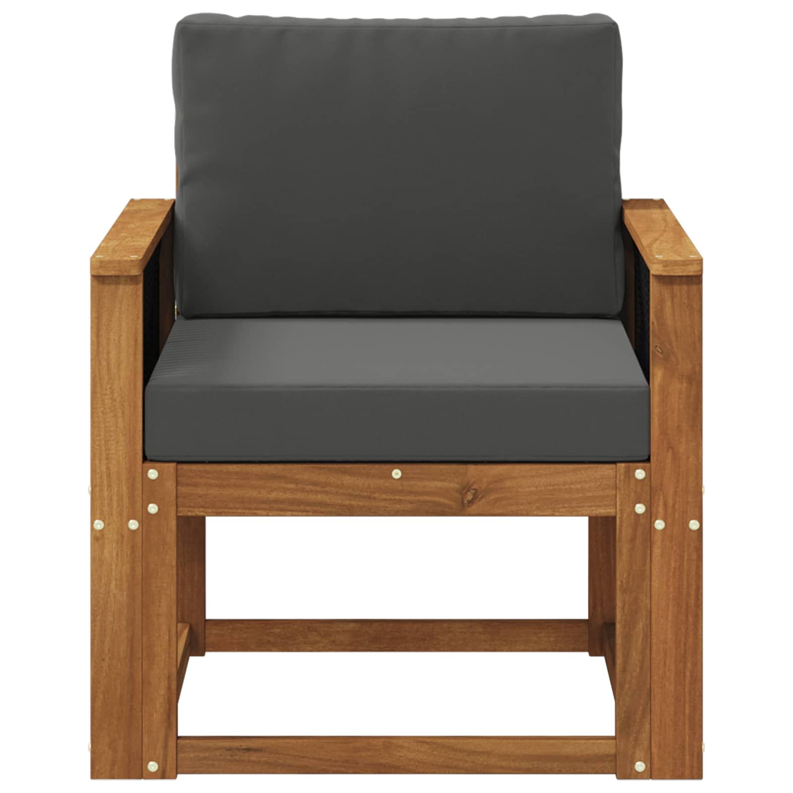 Outdoor Mittelsofa Massivholz Akazie Natur