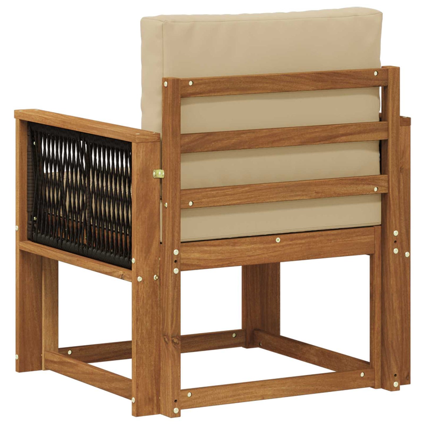 Outdoor Mittelsofa Massivholz Akazie Natur