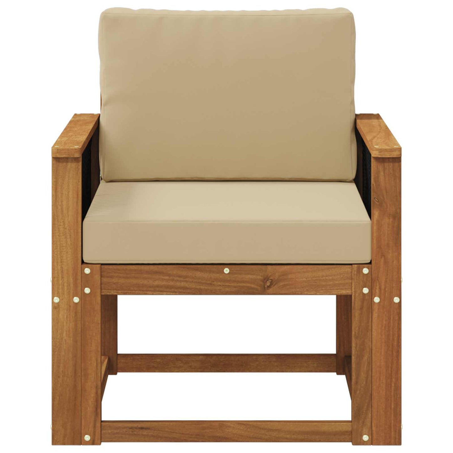 Outdoor Mittelsofa Massivholz Akazie Natur
