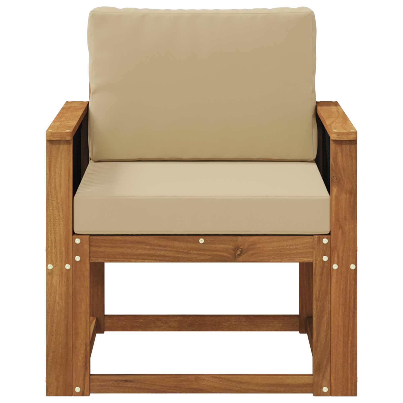 Outdoor Mittelsofa Massivholz Akazie Natur