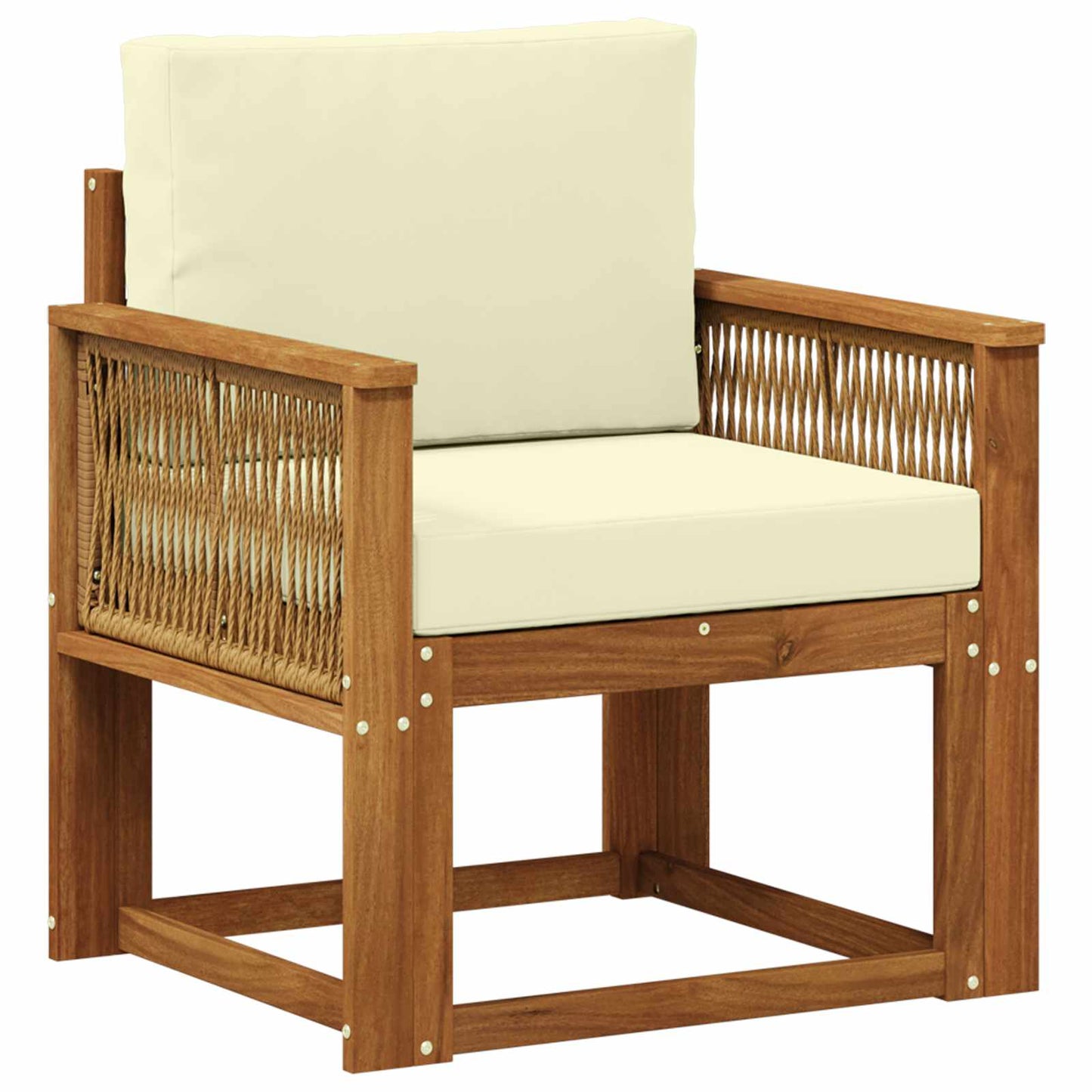Outdoor Mittelsofa Massivholz Akazie Natur