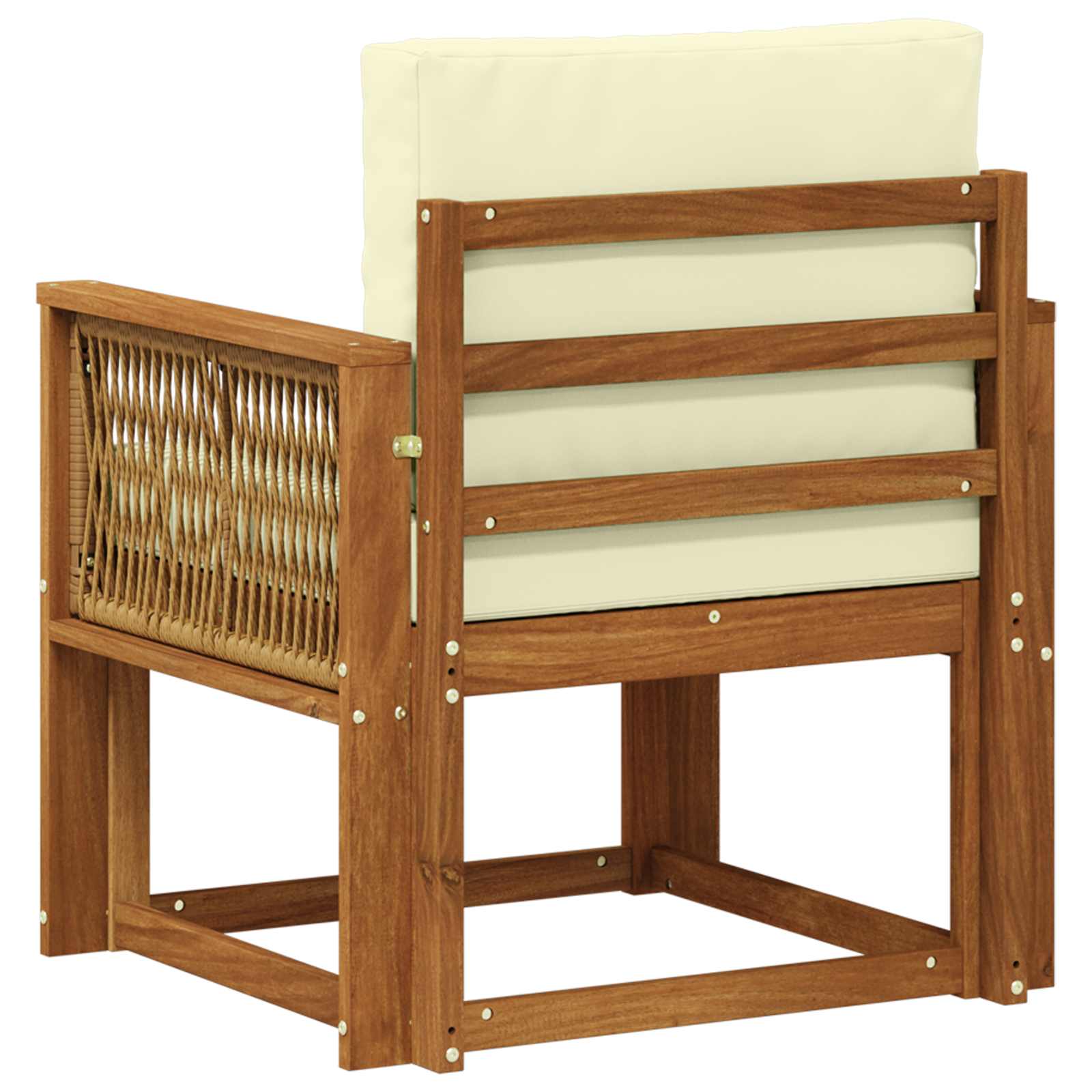 Outdoor Mittelsofa Massivholz Akazie Natur