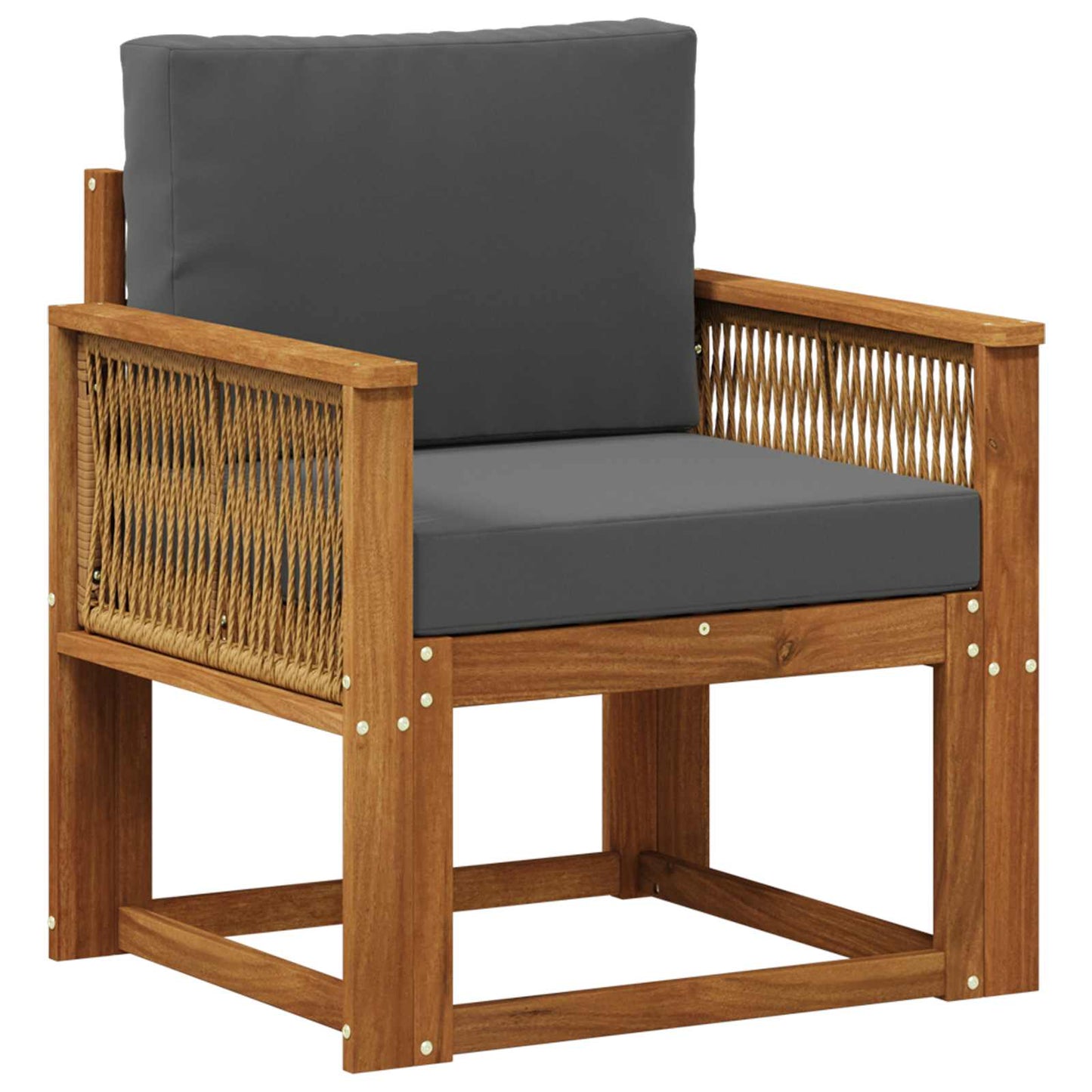 Outdoor Mittelsofa Massivholz Akazie Natur
