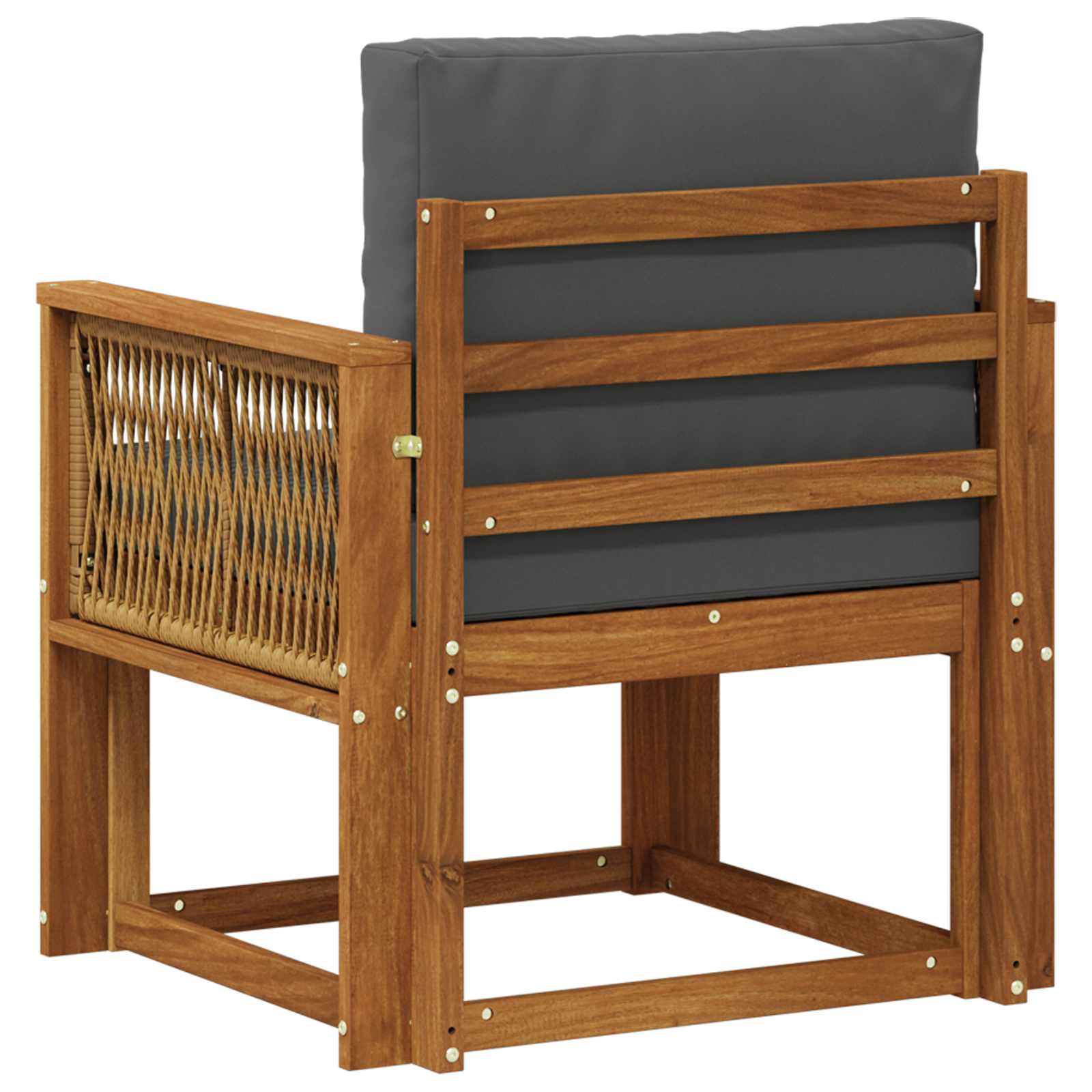 Outdoor Mittelsofa Massivholz Akazie Natur