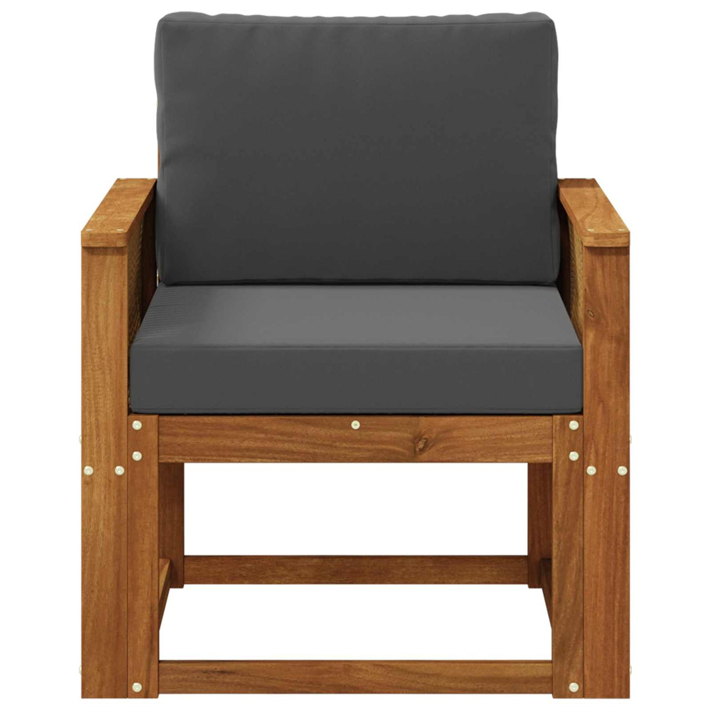 Outdoor Mittelsofa Massivholz Akazie Natur