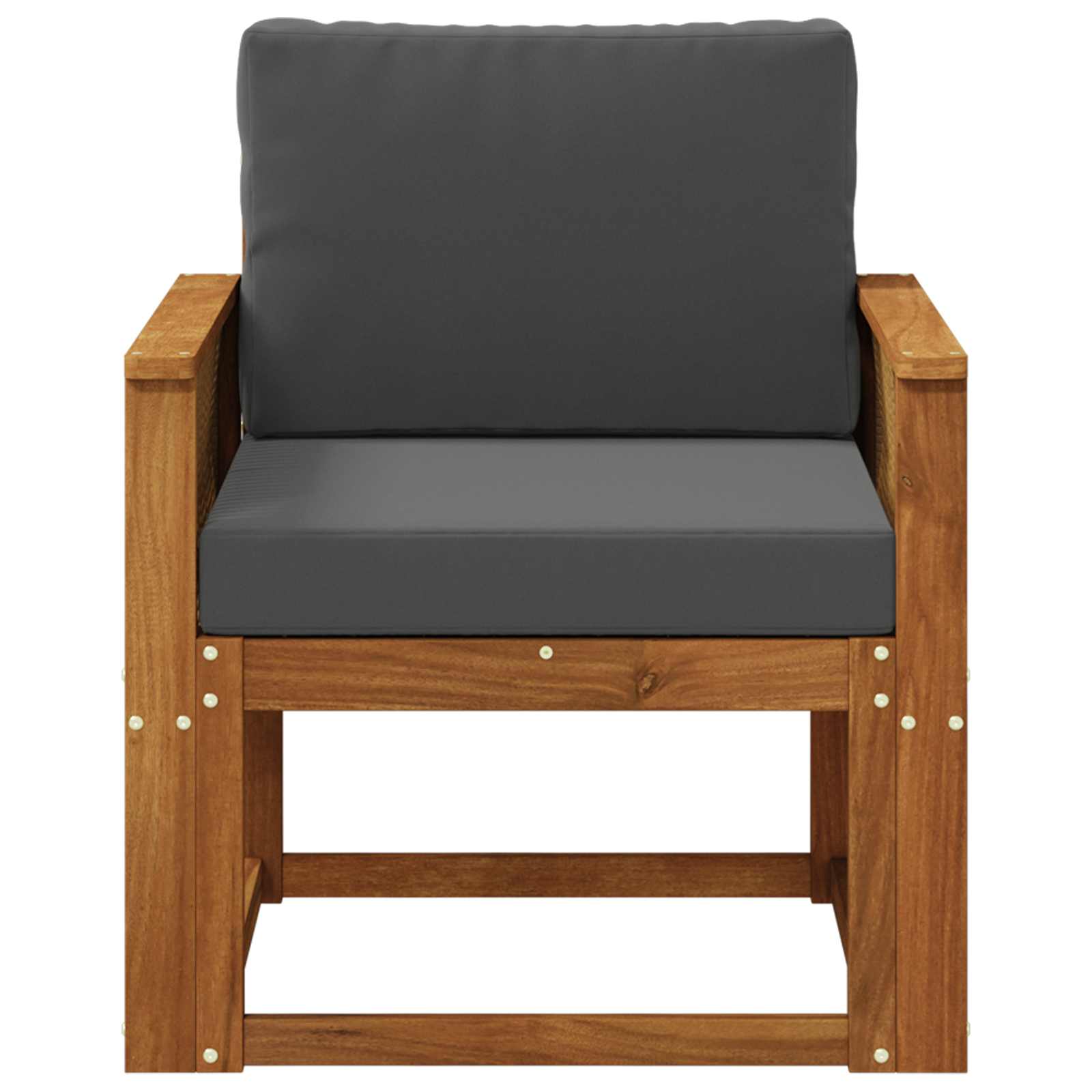 Outdoor Mittelsofa Massivholz Akazie Natur