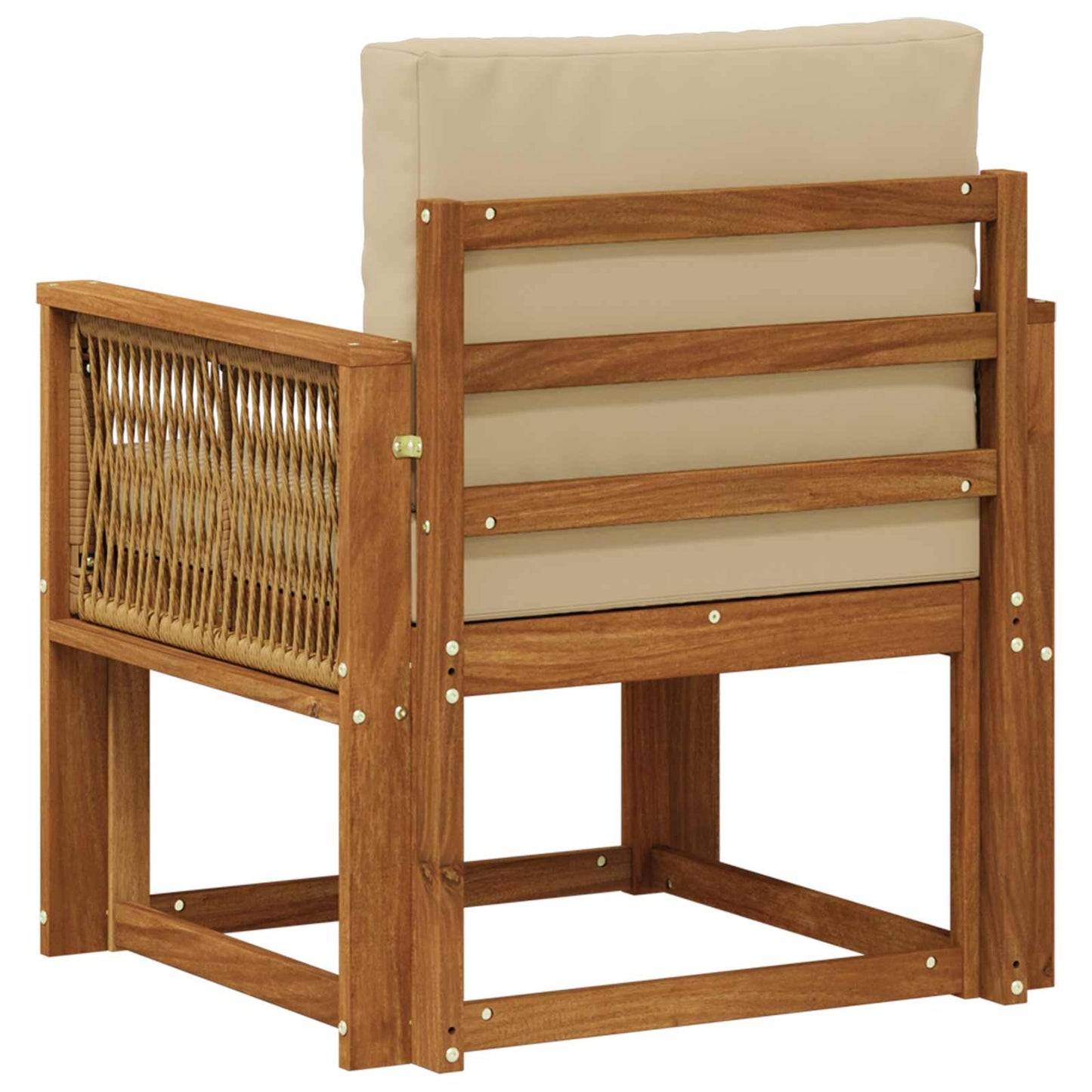 Outdoor Mittelsofa Massivholz Akazie Natur