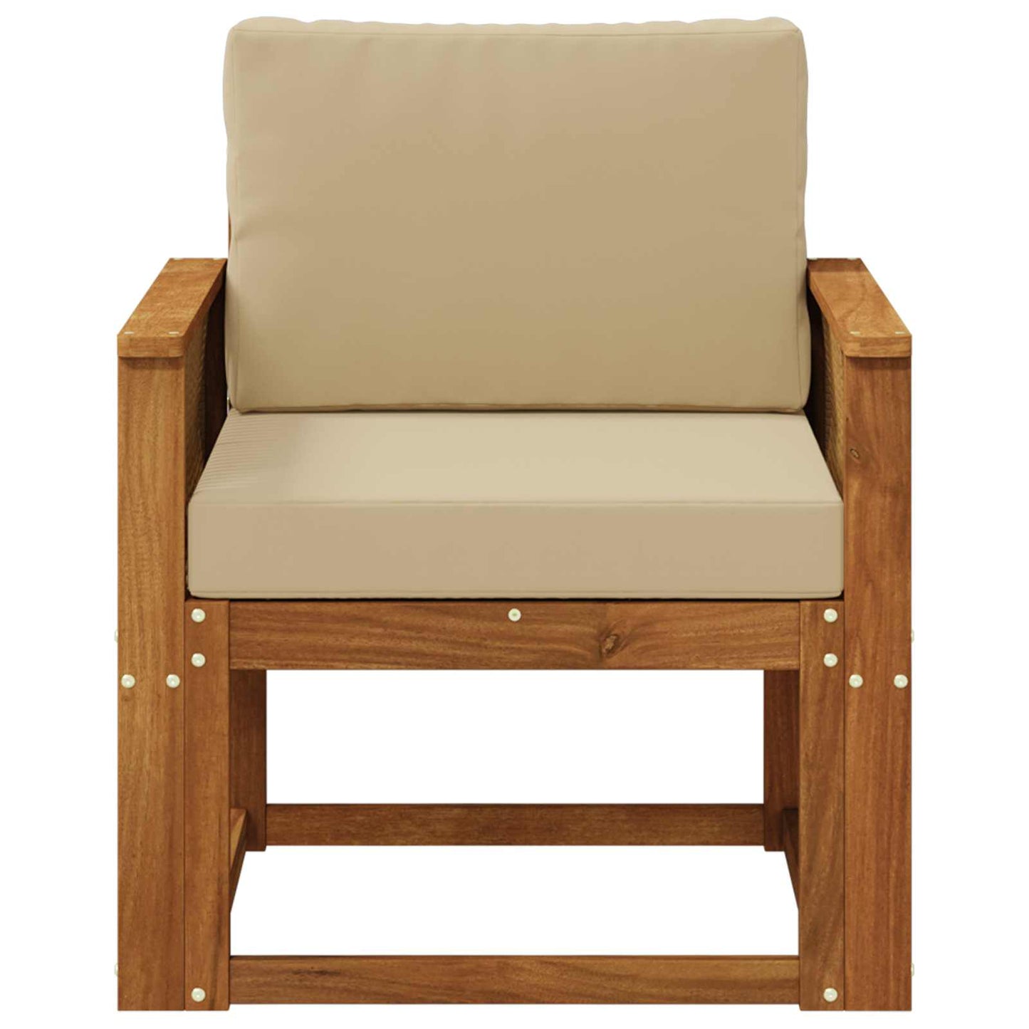 Outdoor Mittelsofa Massivholz Akazie Natur