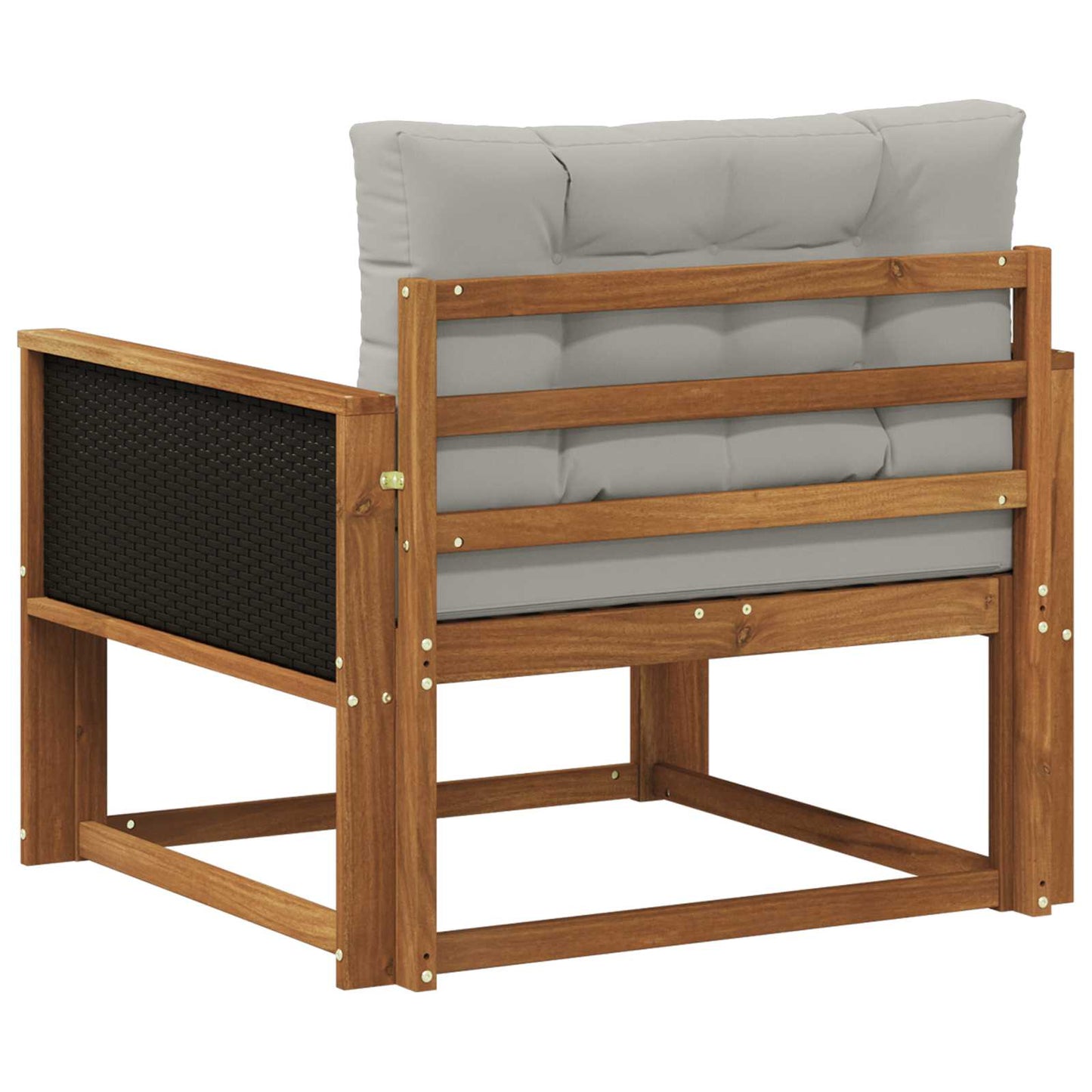 Outdoor Mittelsofa Massivholz Akazie Natur