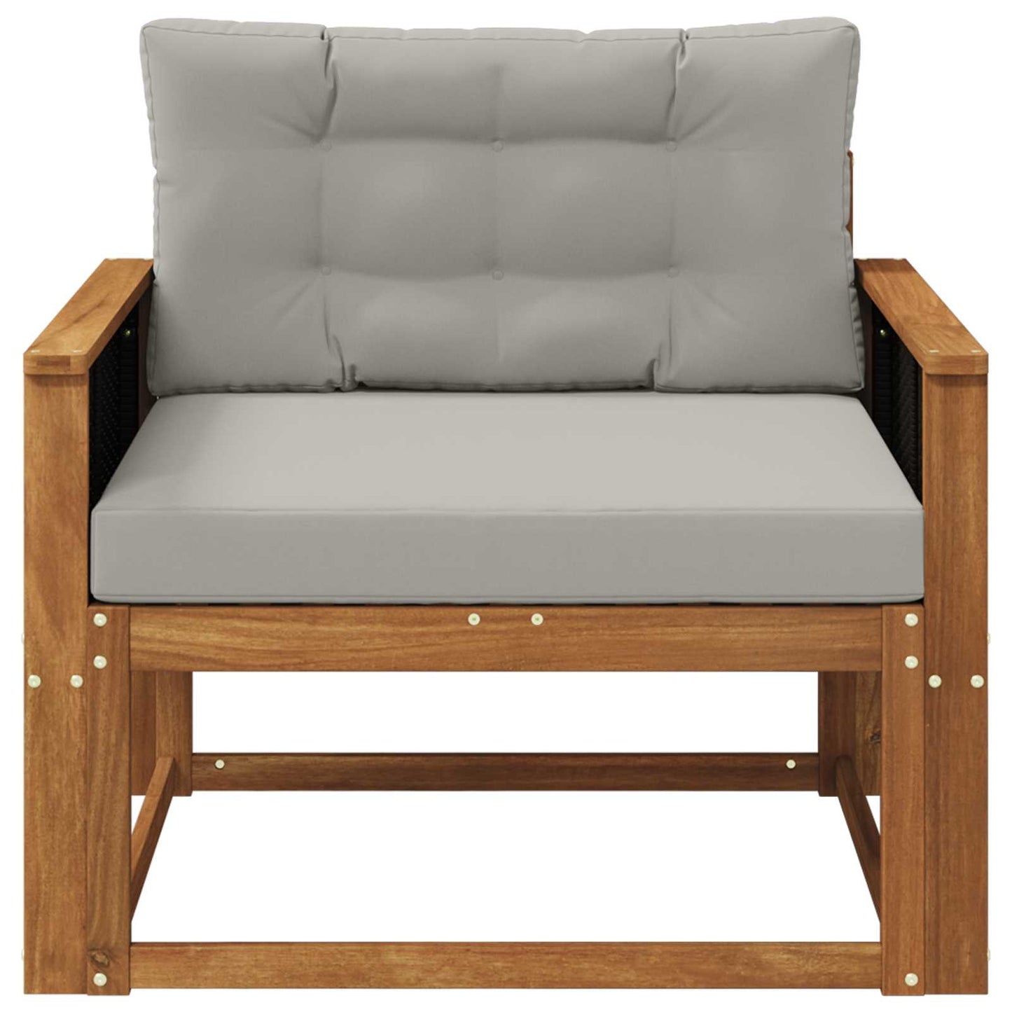 Outdoor Mittelsofa Massivholz Akazie Natur