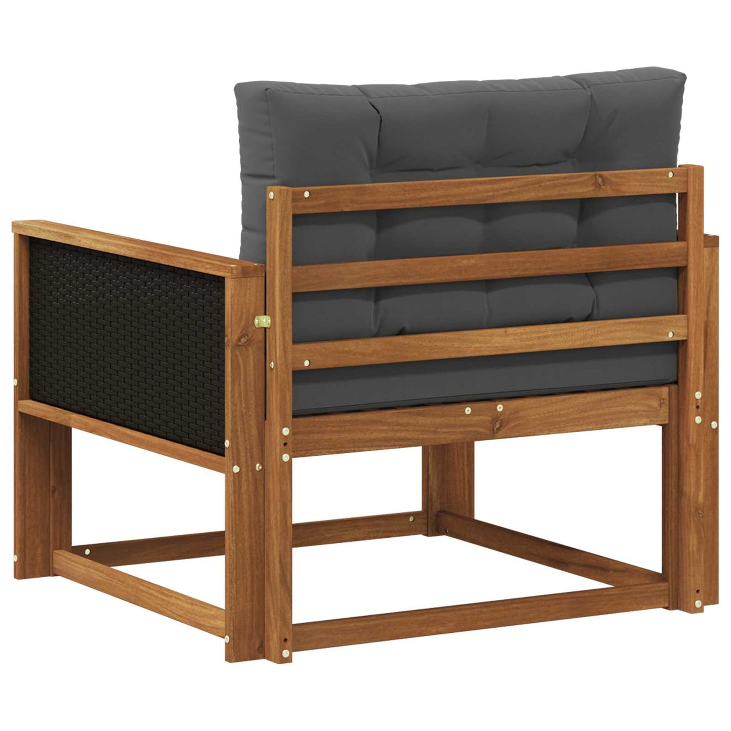 Outdoor Mittelsofa Massivholz Akazie Natur