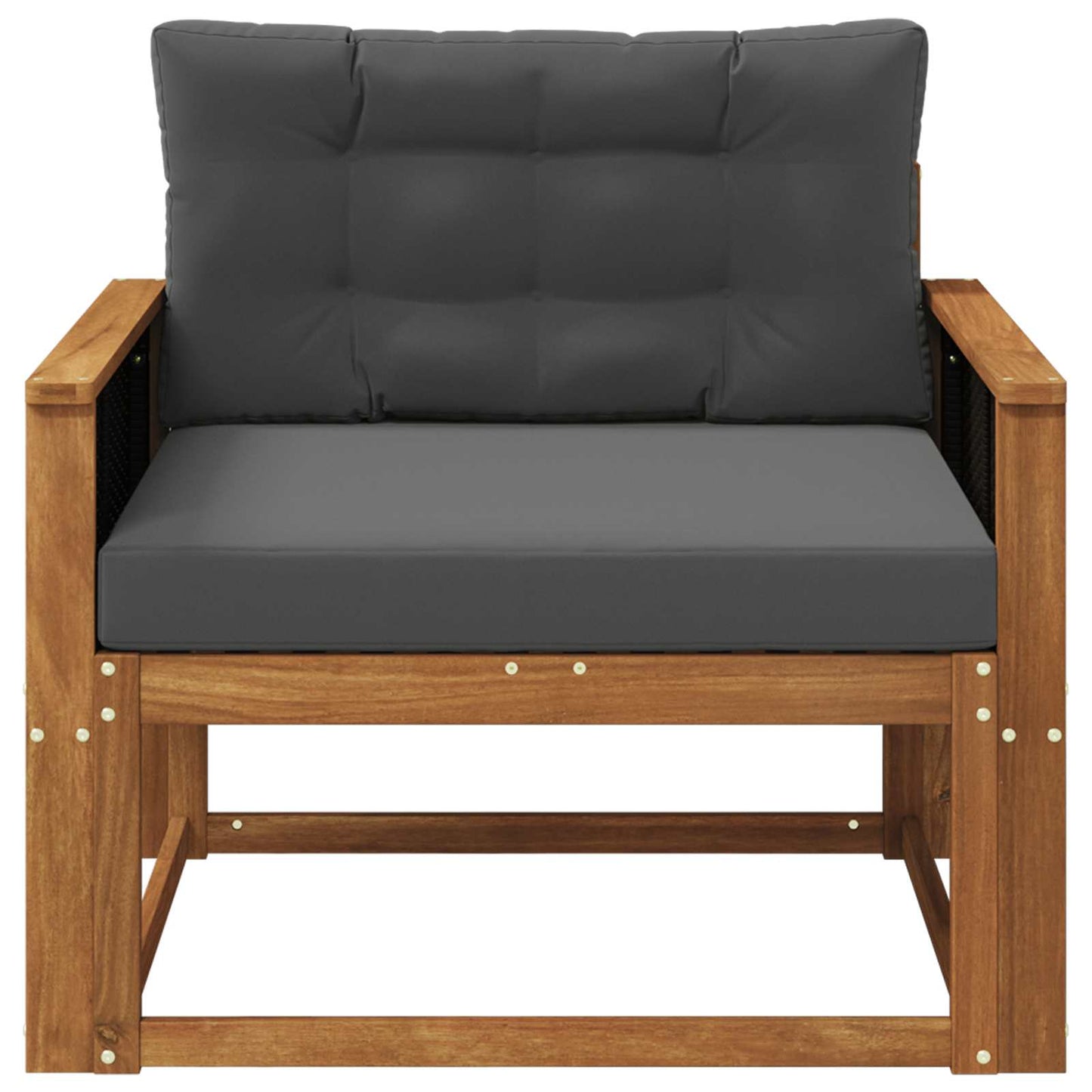 Outdoor Mittelsofa Massivholz Akazie Natur