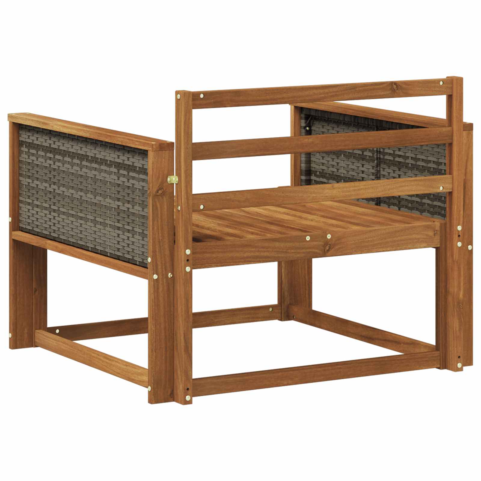 Outdoor Mittelsofa Massivholz Akazie Natur