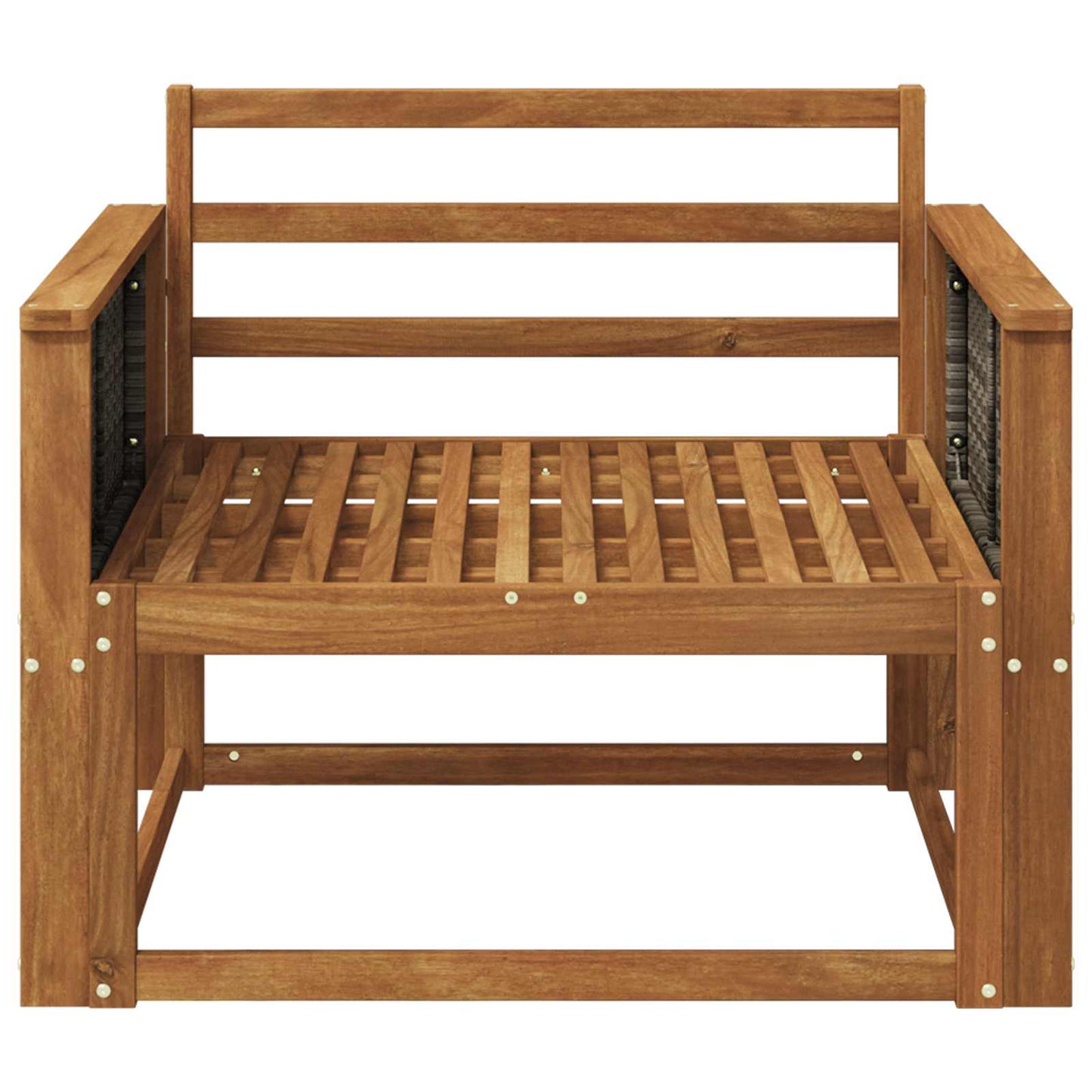 Outdoor Mittelsofa Massivholz Akazie Natur