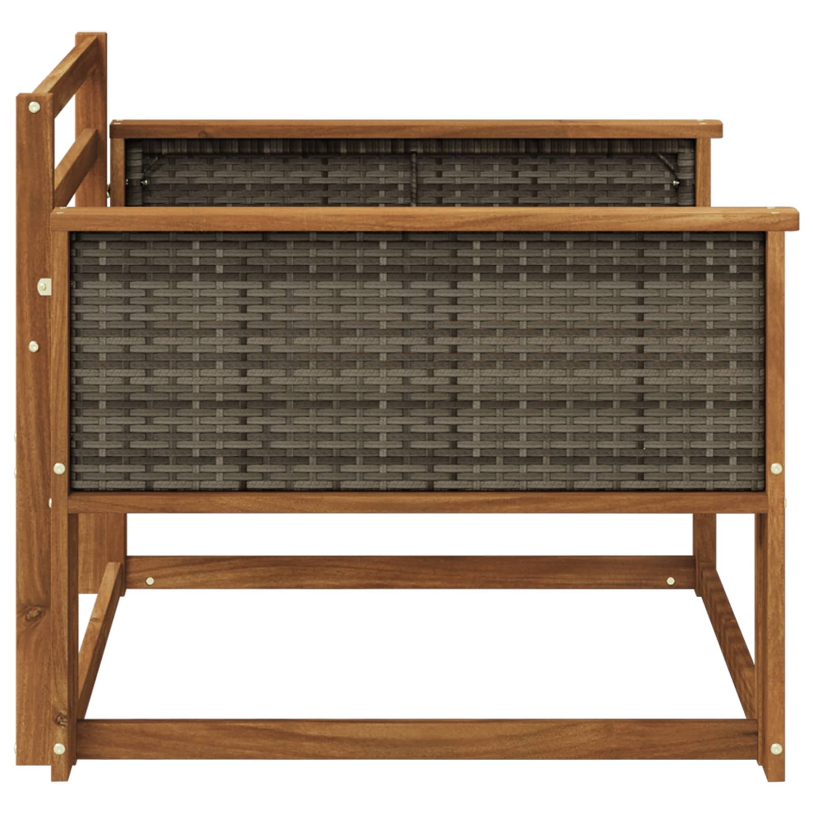 Outdoor Mittelsofa Massivholz Akazie Natur