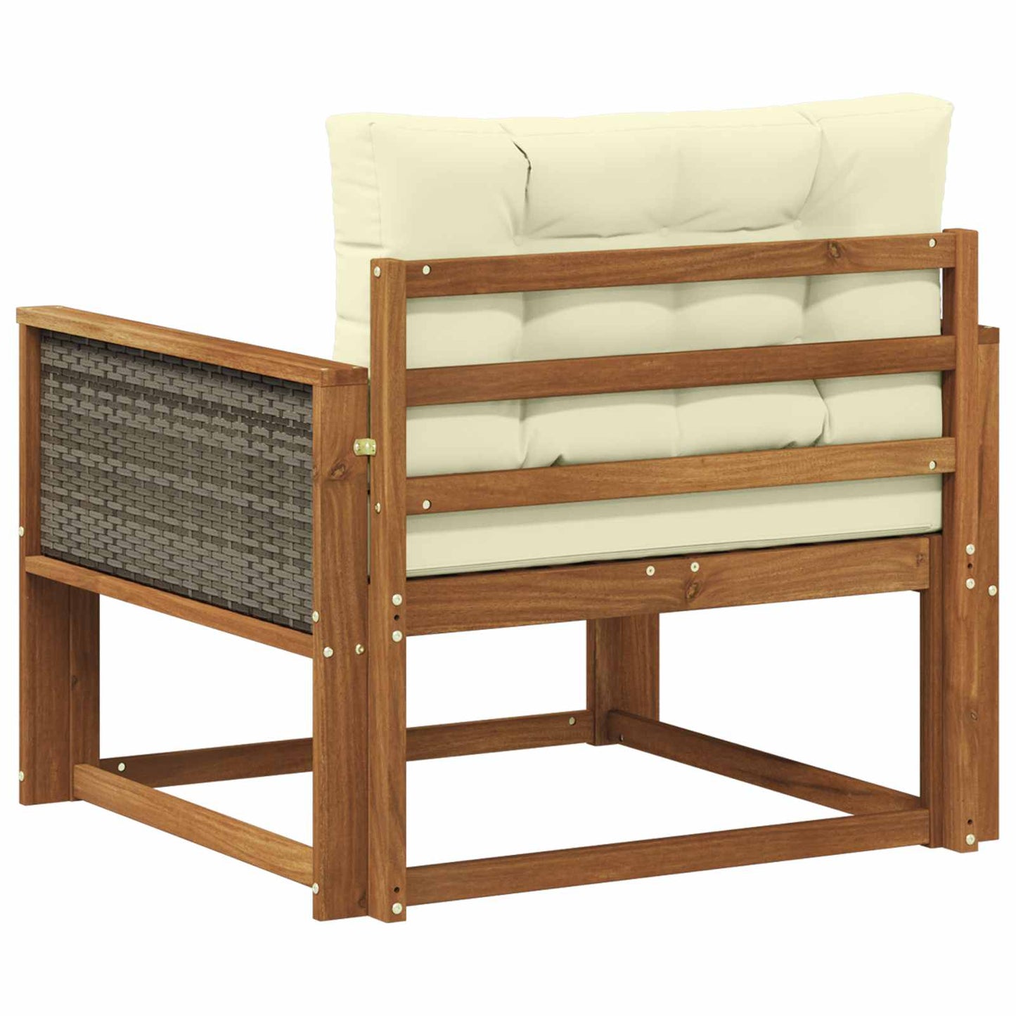 Outdoor Mittelsofa Massivholz Akazie Natur