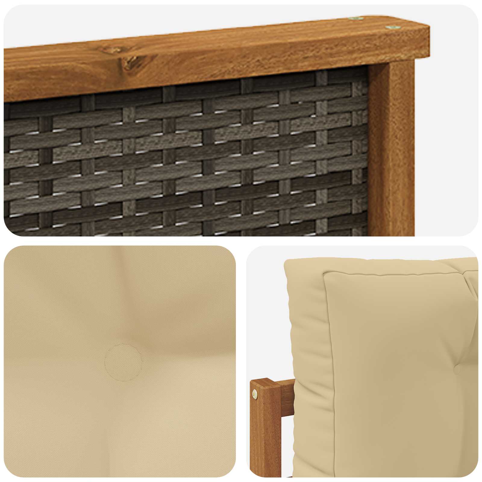 Outdoor Mittelsofa Natur