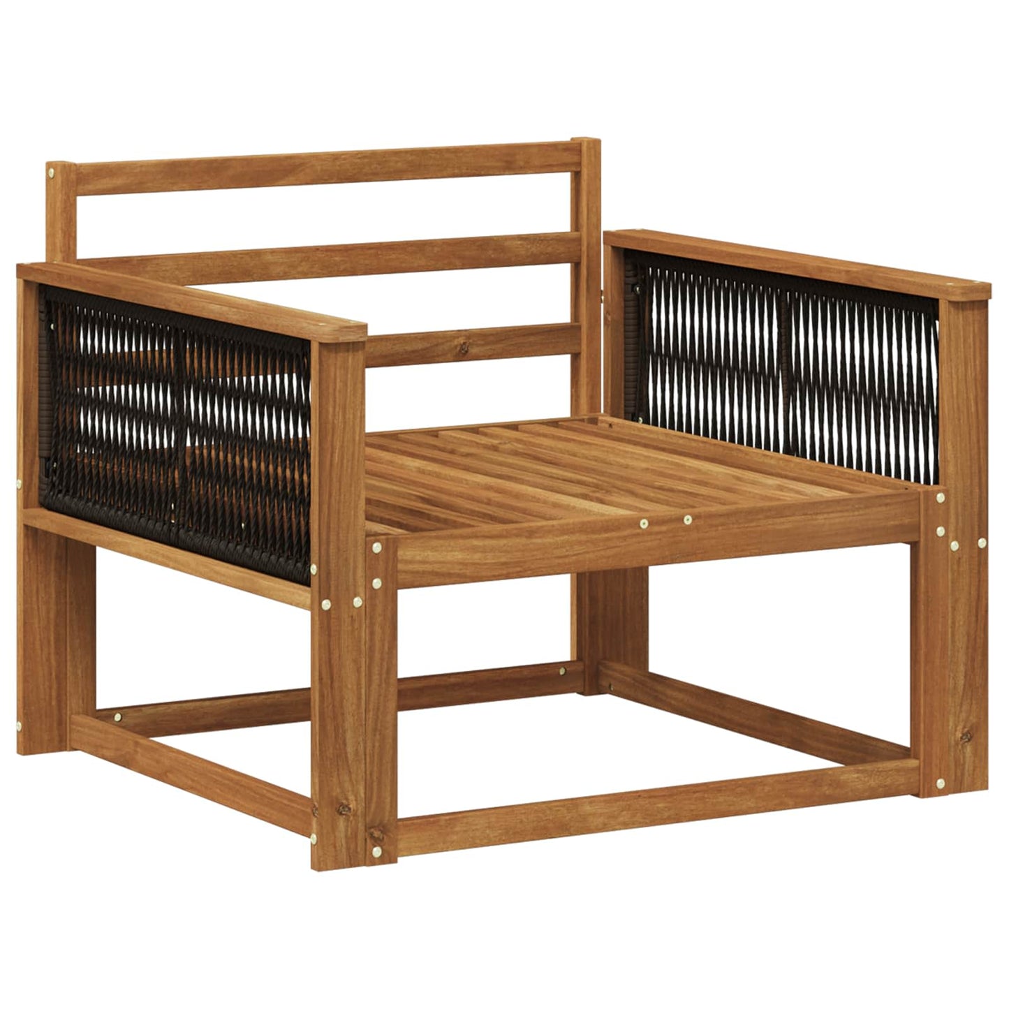 Outdoor Mittelsofa Massivholz Akazie Natur
