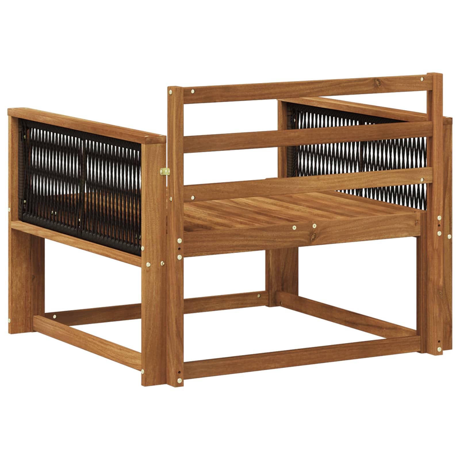 Outdoor Mittelsofa Massivholz Akazie Natur