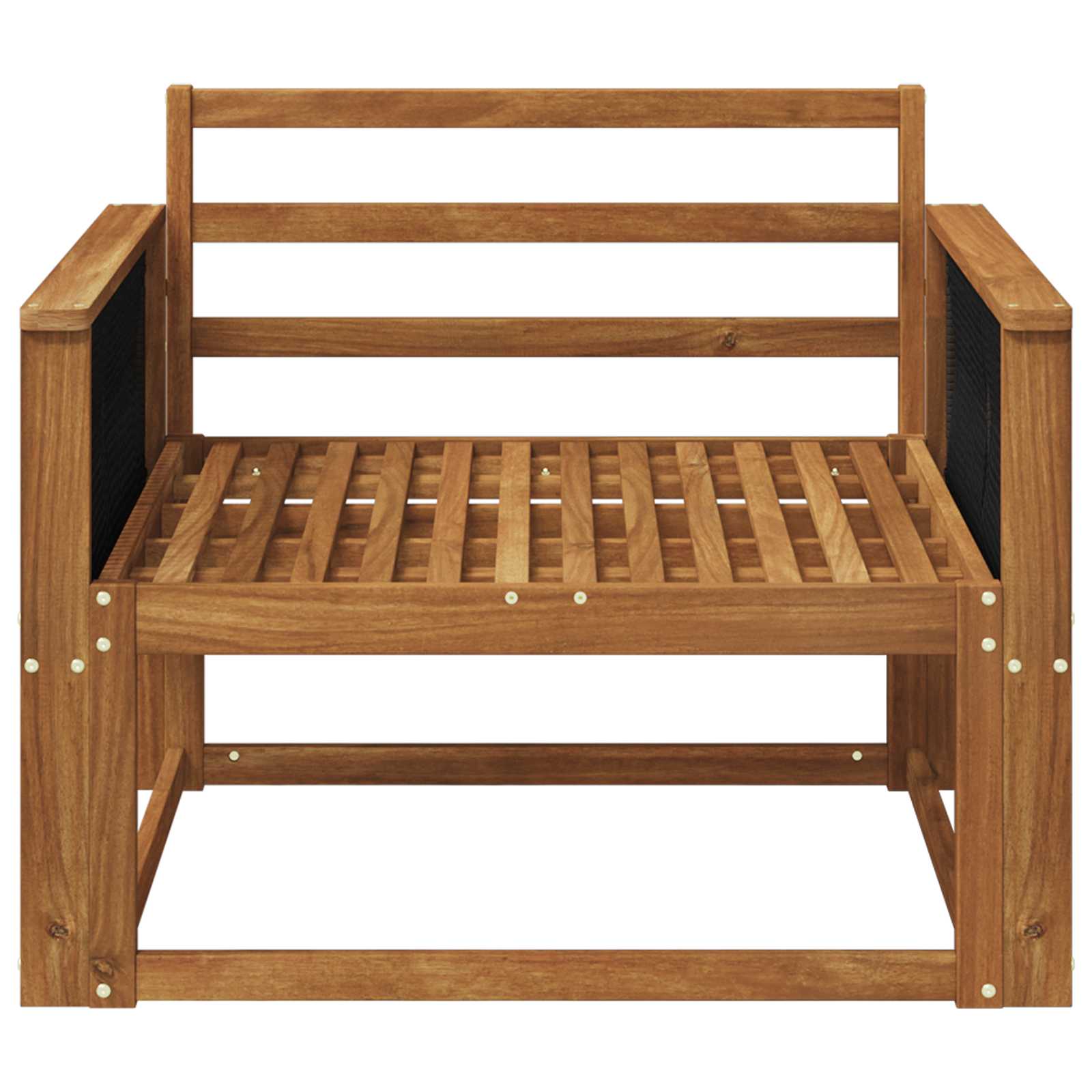 Outdoor Mittelsofa Massivholz Akazie Natur
