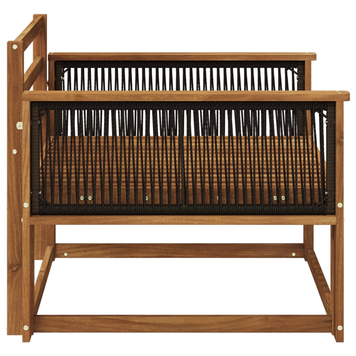 Outdoor Mittelsofa Massivholz Akazie Natur