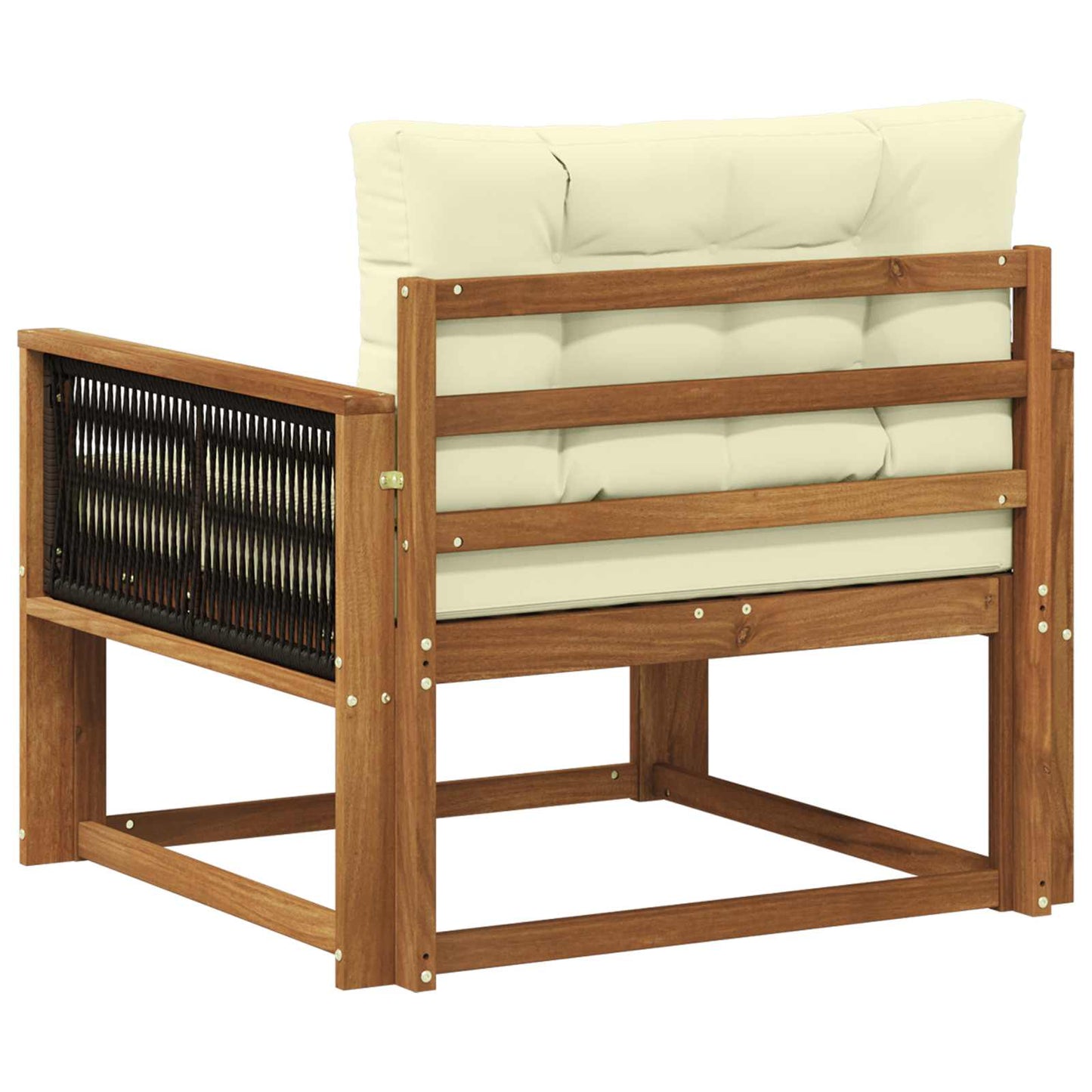 Outdoor Mittelsofa Massivholz Akazie Natur