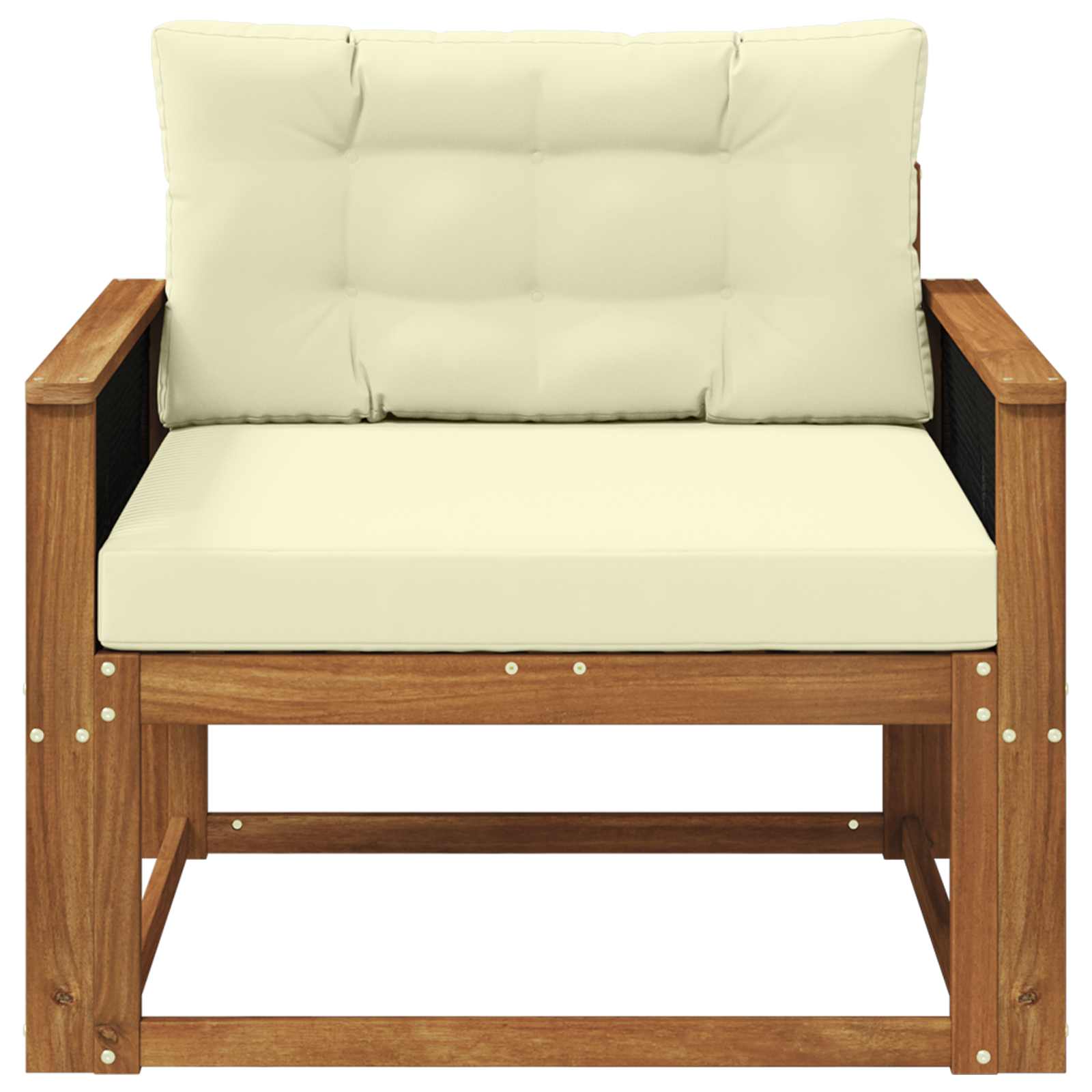 Outdoor Mittelsofa Massivholz Akazie Natur