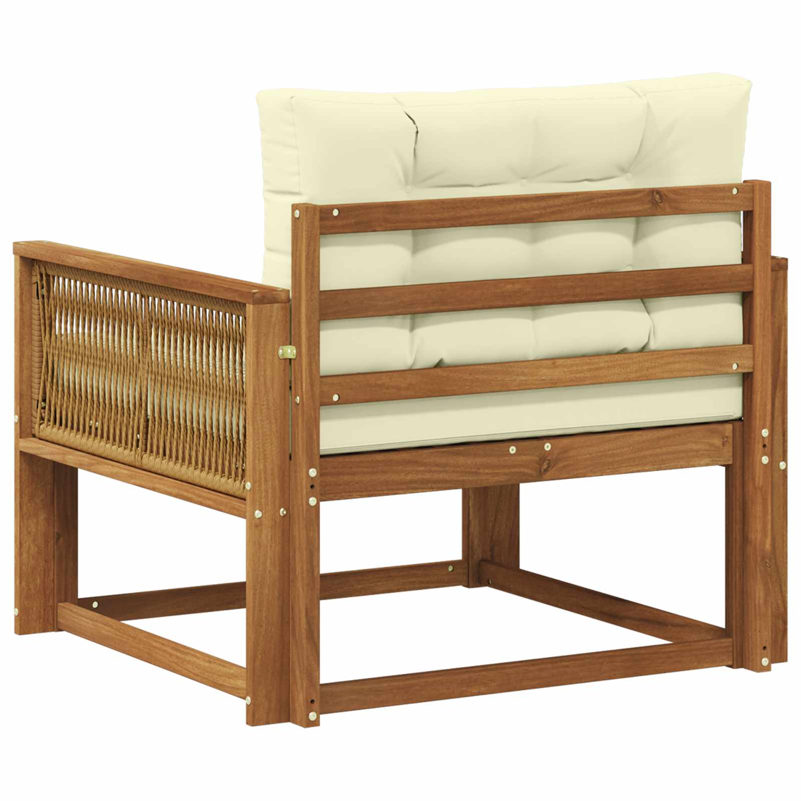 Outdoor Mittelsofa Massivholz Akazie Natur