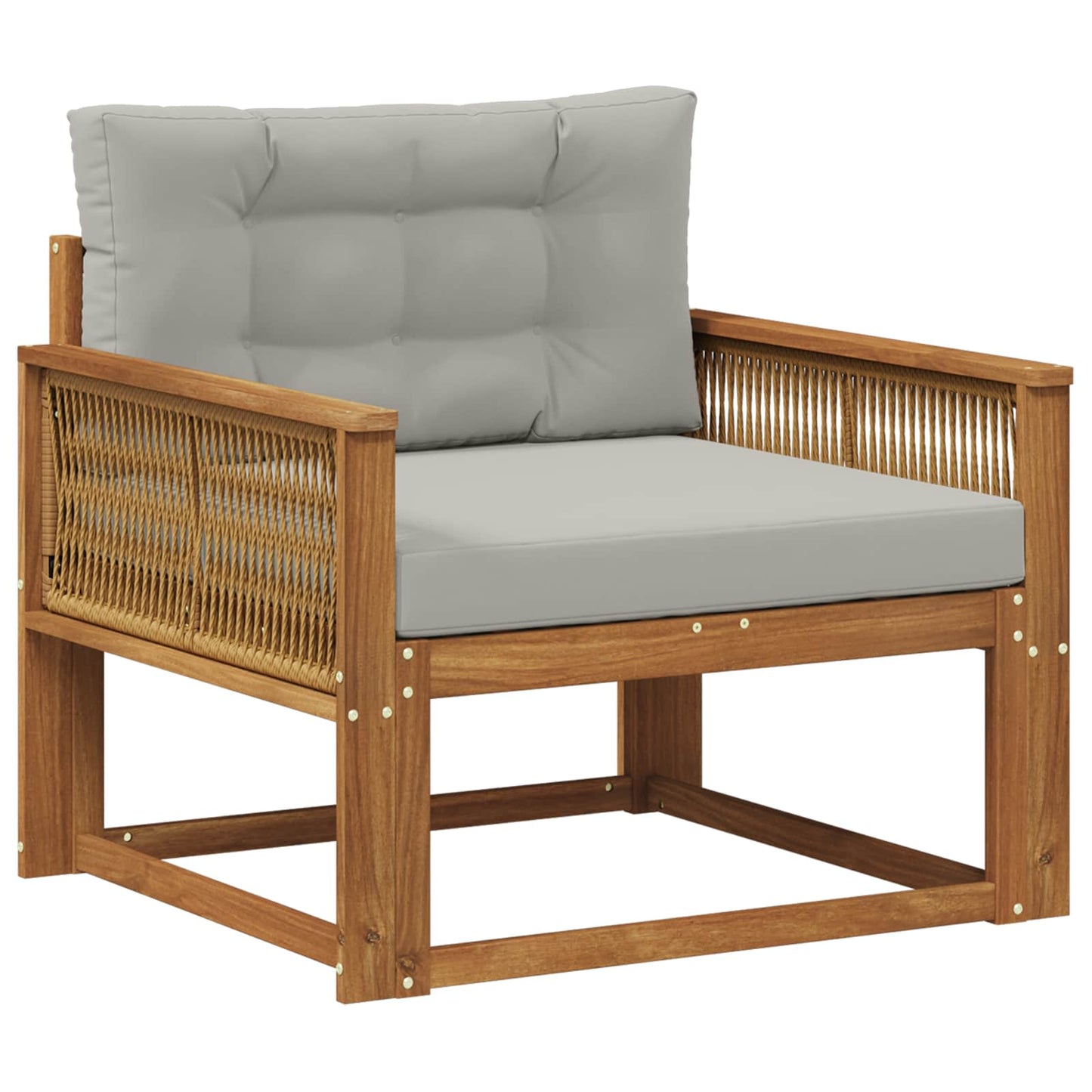 Outdoor Mittelsofa Massivholz Akazie Natur