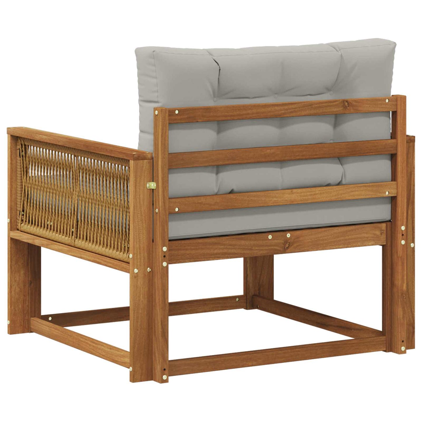 Outdoor Mittelsofa Massivholz Akazie Natur
