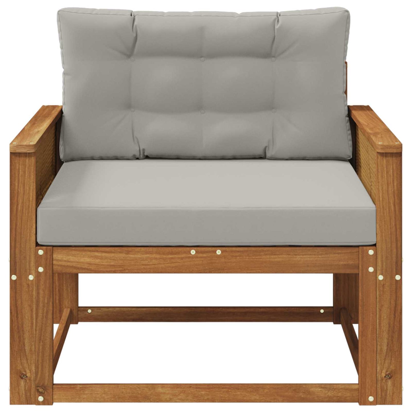 Outdoor Mittelsofa Massivholz Akazie Natur