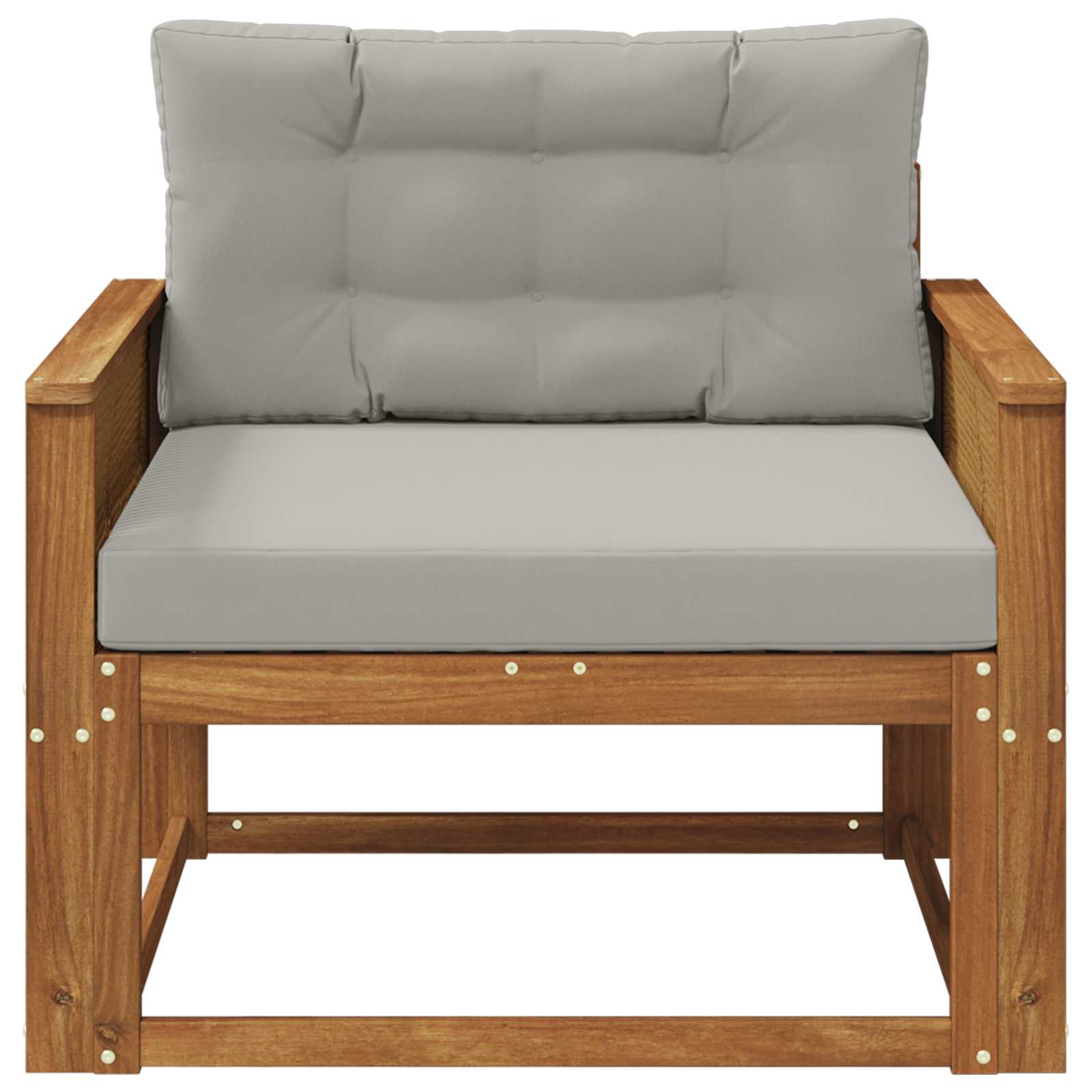 Outdoor Mittelsofa Massivholz Akazie Natur
