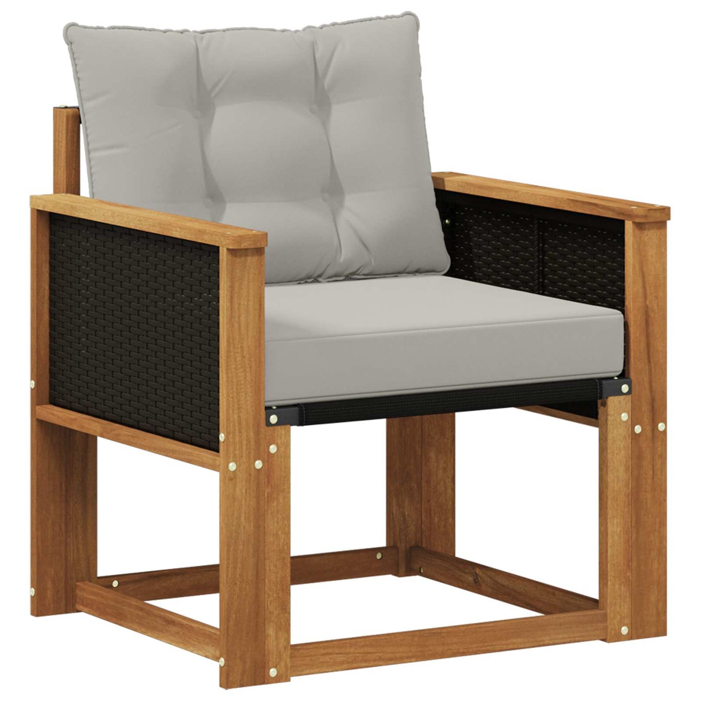 Outdoor Mittelsofa Massivholz Akazie Natur
