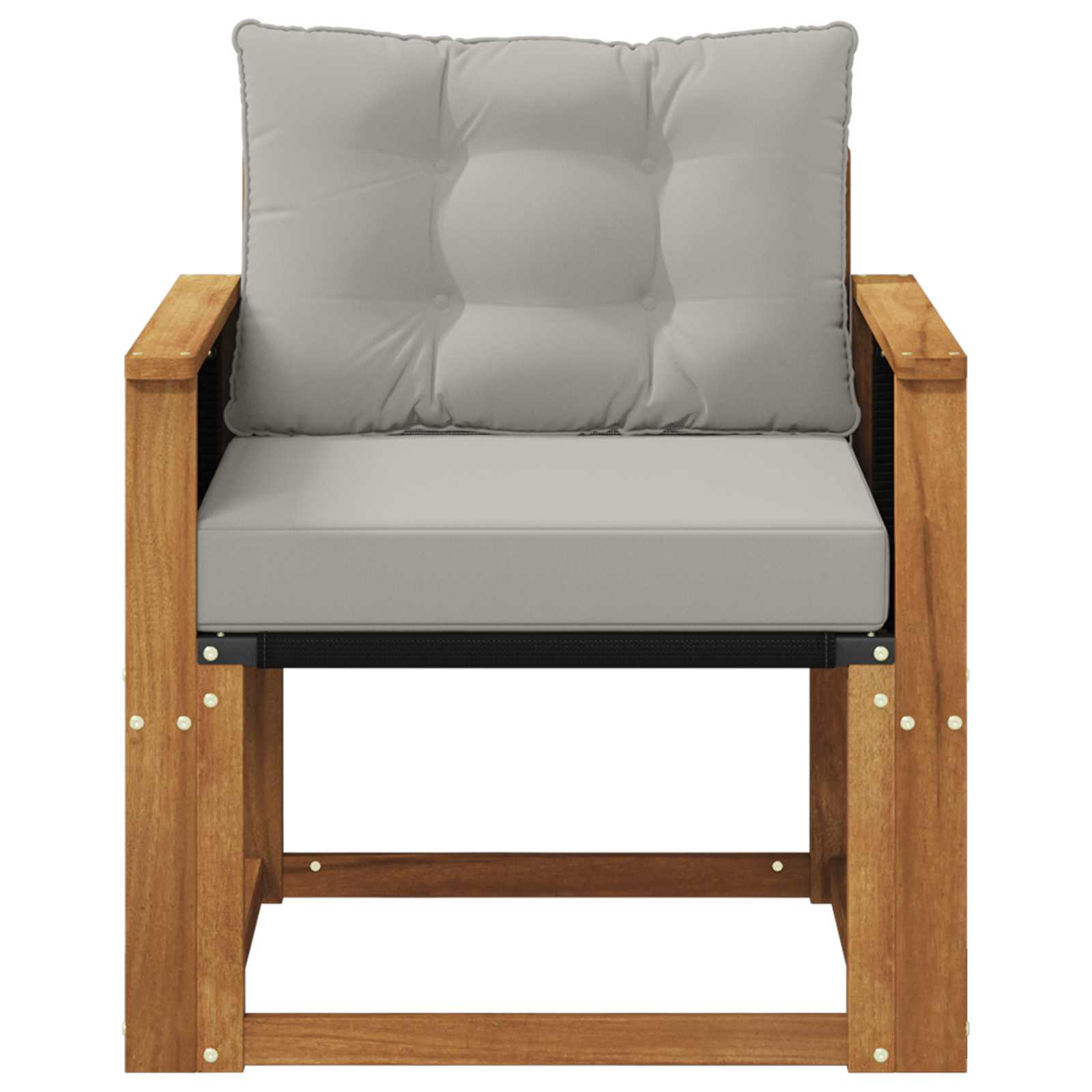 Outdoor Mittelsofa Massivholz Akazie Natur
