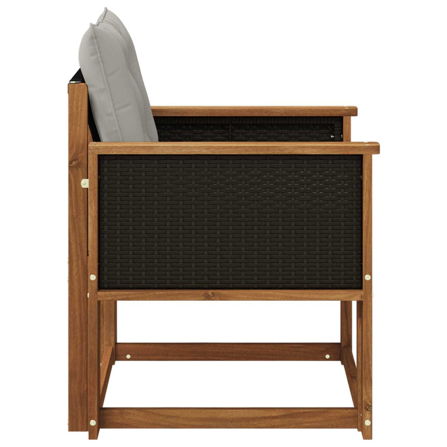 Outdoor Mittelsofa Massivholz Akazie Natur