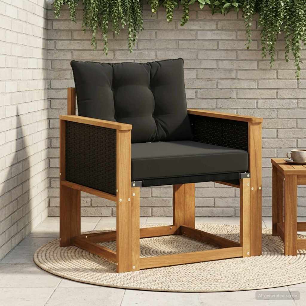 Outdoor Mittelsofa Massivholz Akazie Natur