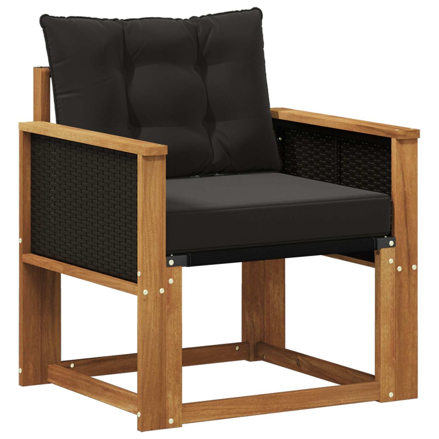 Outdoor Mittelsofa Massivholz Akazie Natur