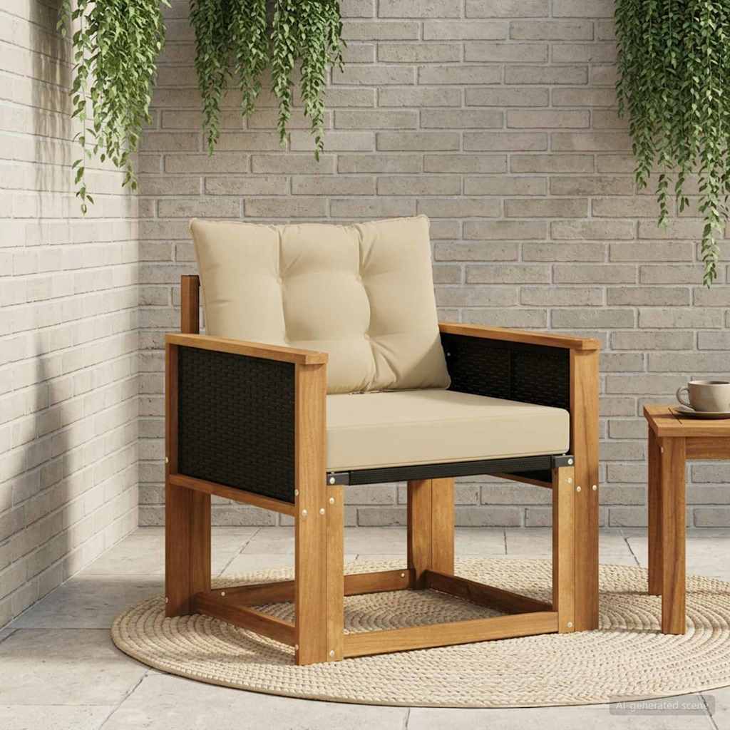 Outdoor Mittelsofa Massivholz Akazie Natur