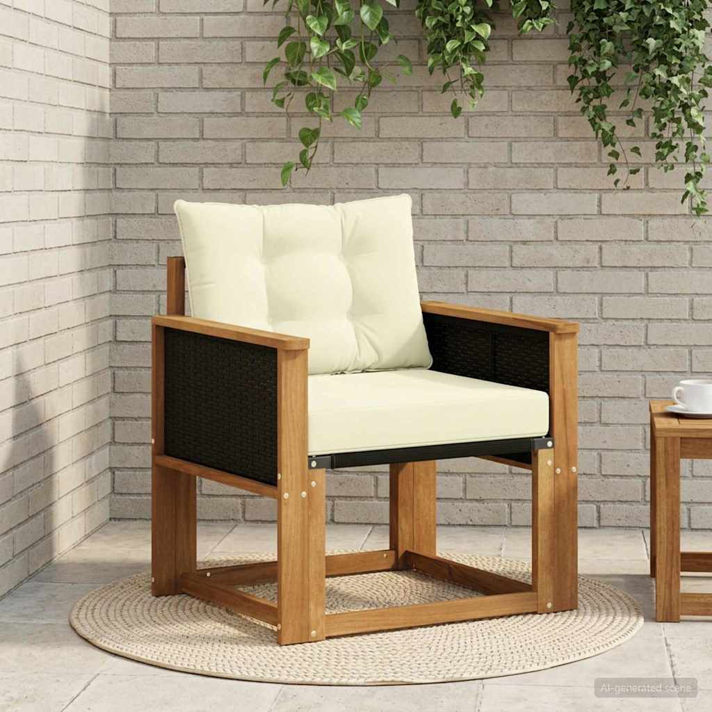 Outdoor Mittelsofa Massivholz Akazie Natur