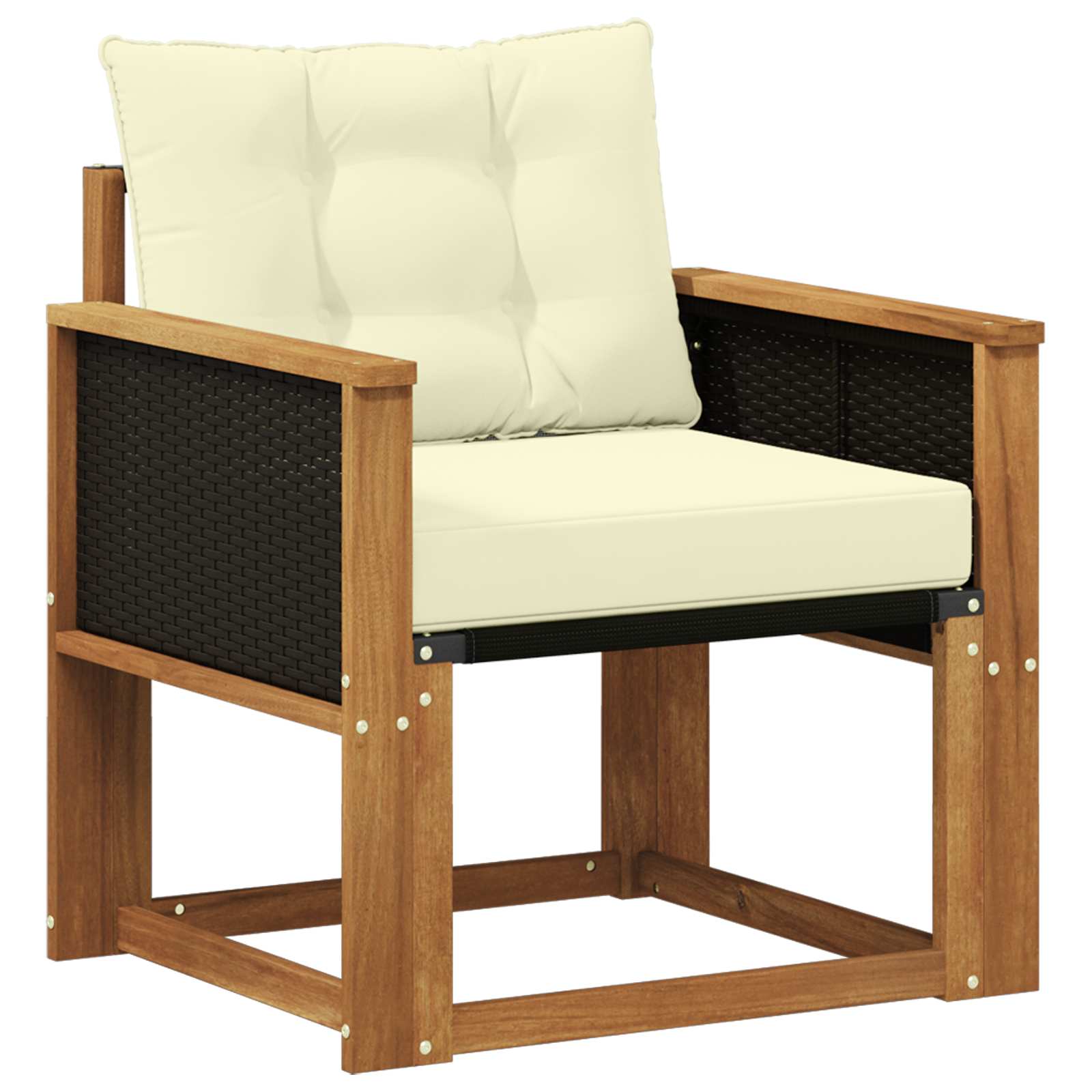 Outdoor Mittelsofa Massivholz Akazie Natur