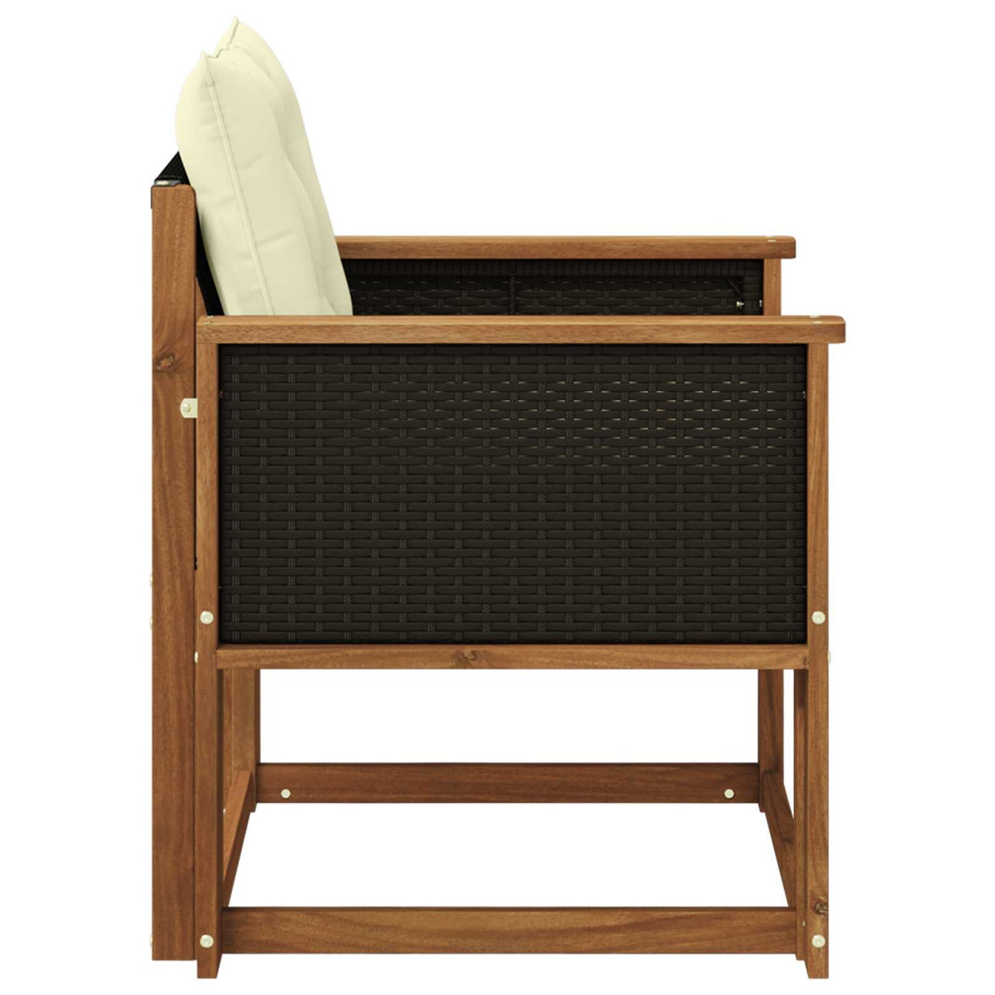 Outdoor Mittelsofa Massivholz Akazie Natur