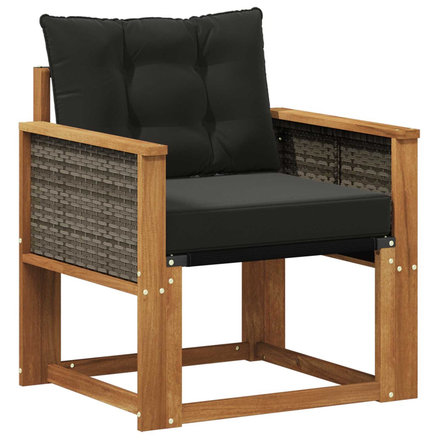 Outdoor Mittelsofa Massivholz Akazie Natur